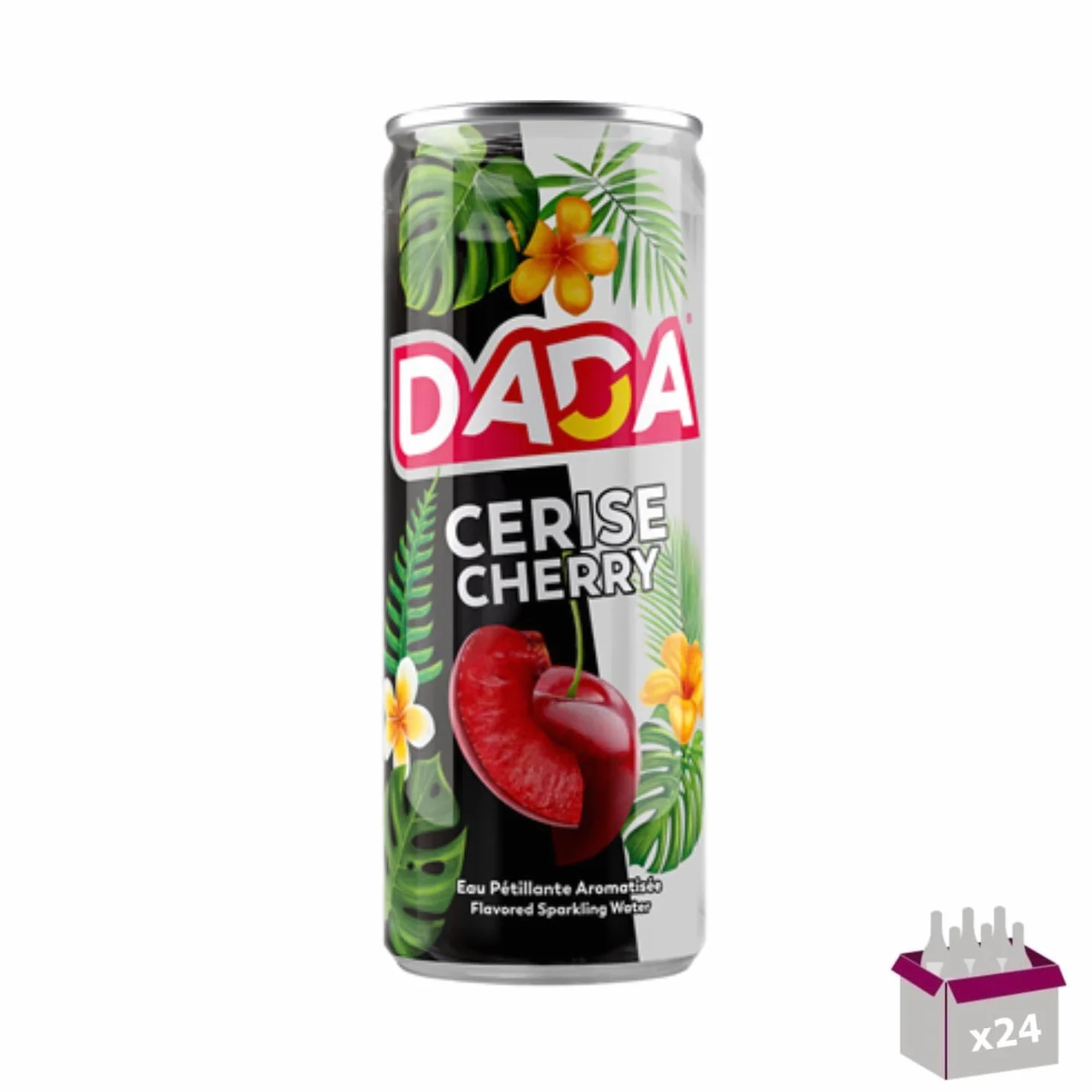 Dada - Eau gazeuse goût cerise - 24x33 cl