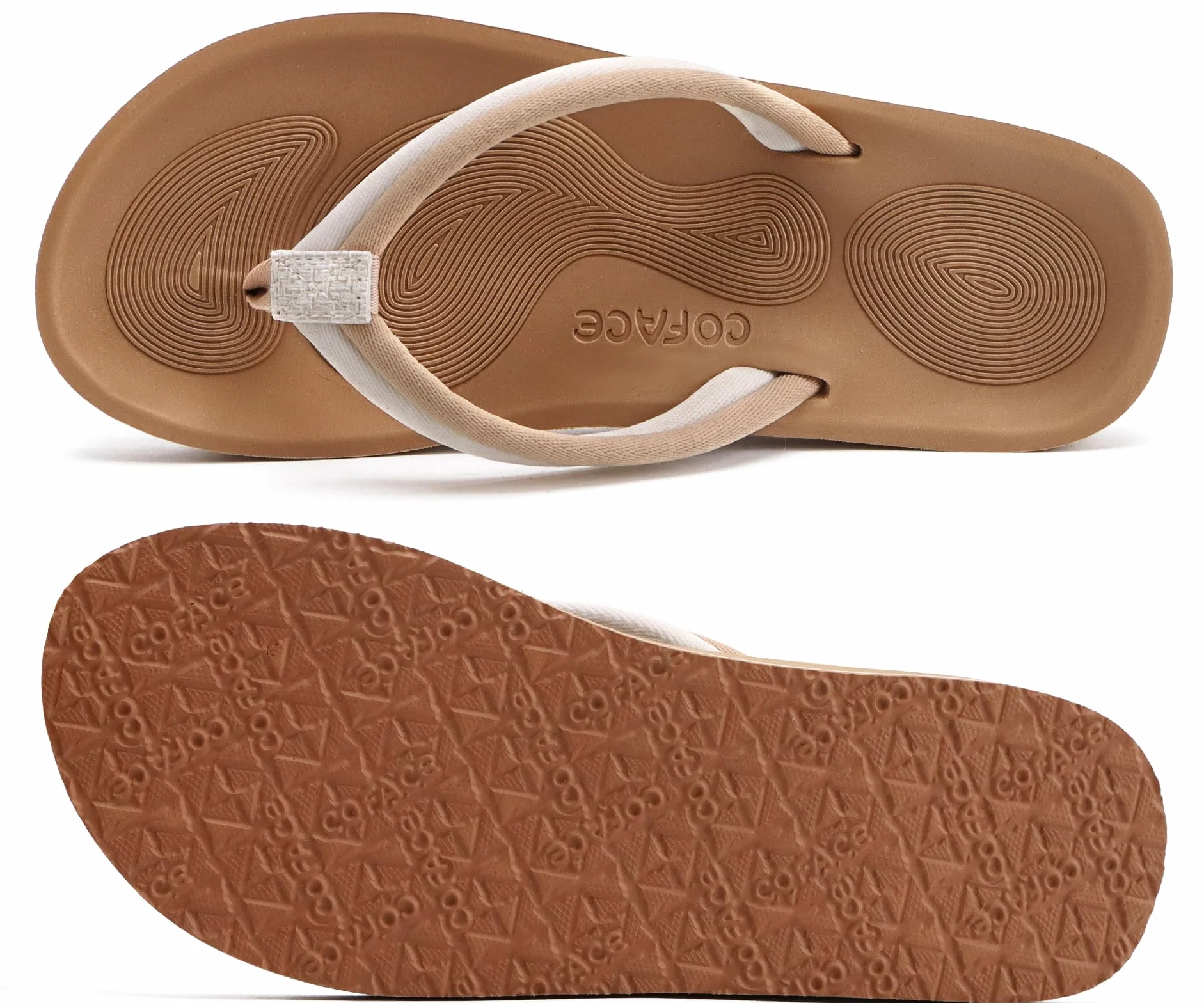 COFACE Tongs Femme Sandales de Plage Légères Antidérapantes Flip Flop