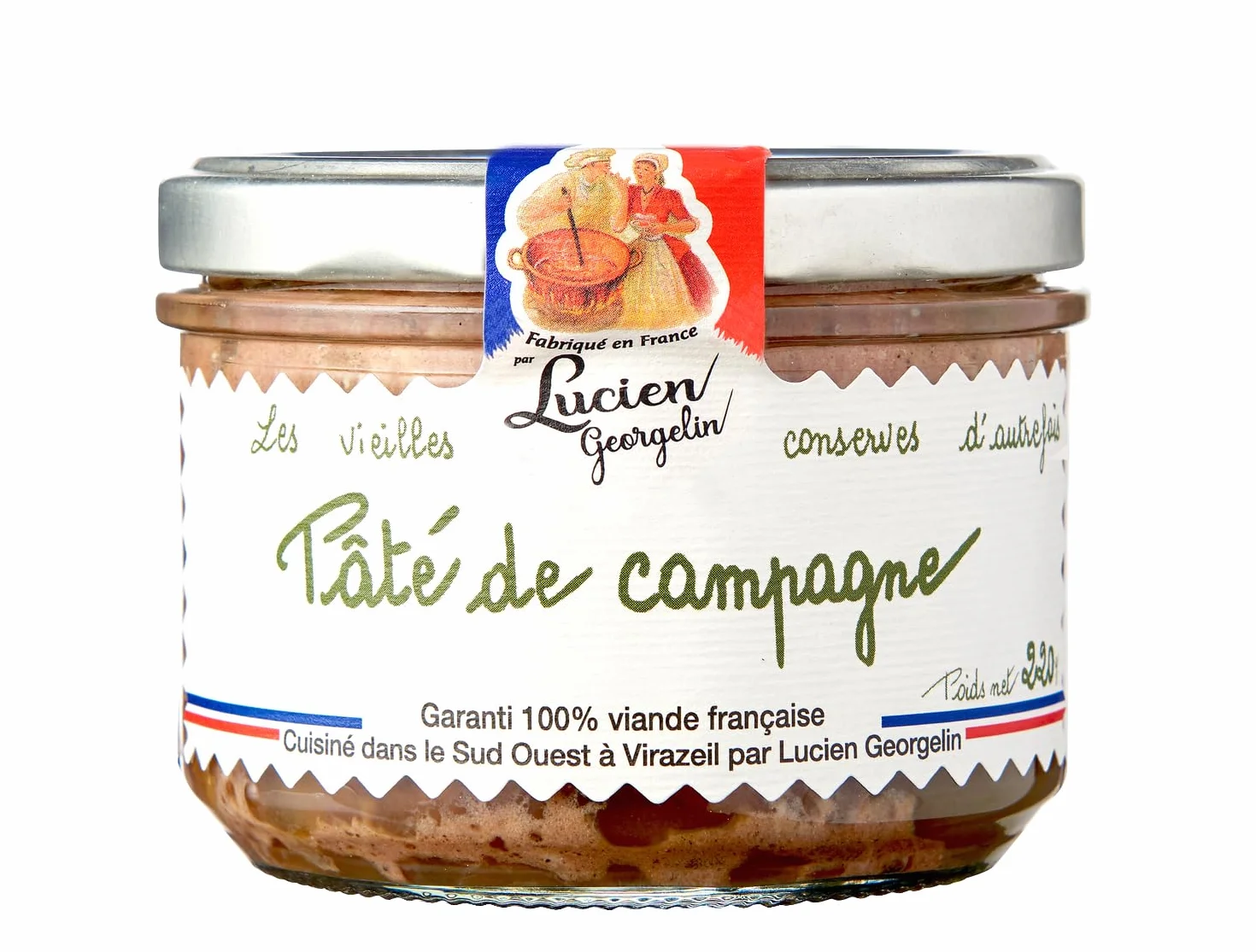 Lucien Georgelin Pâté de Campagne 220g - Pack de 6