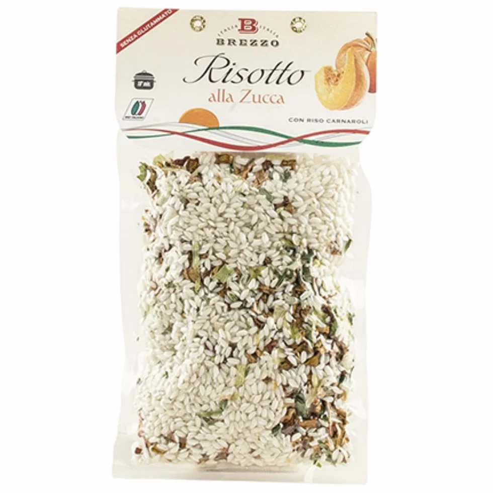 Brezzo Tris di Risotti de 300 g au radicchio, Citrouille et champignons cèpes