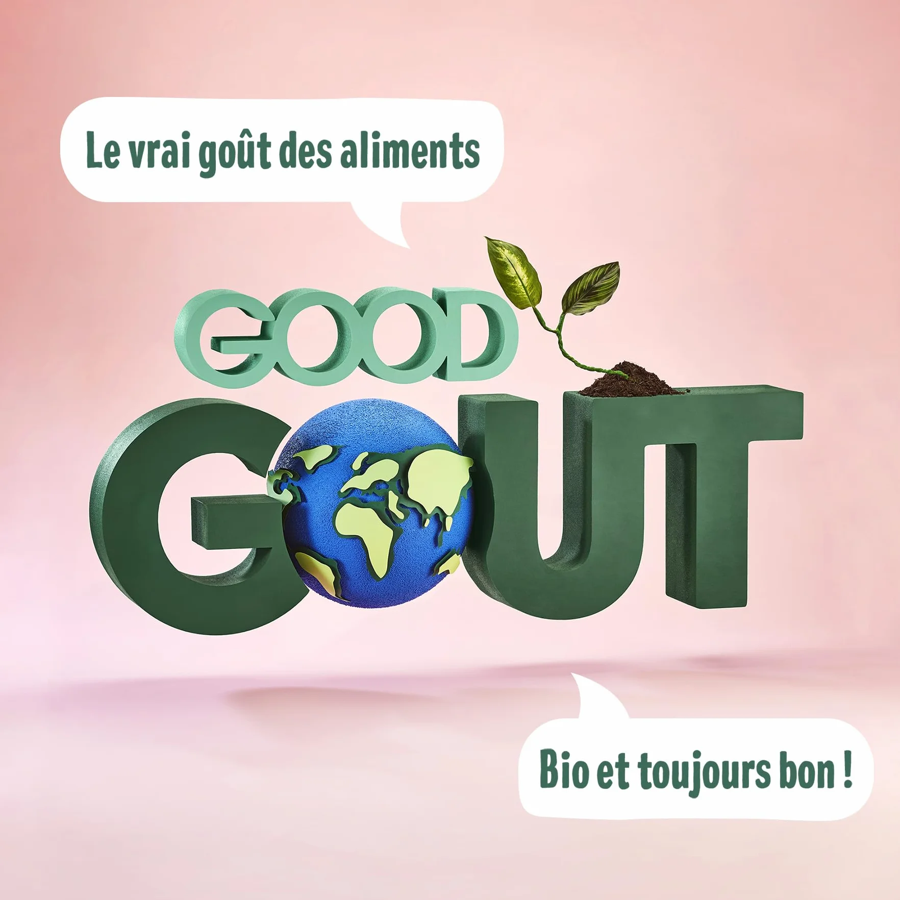 GOOD GOÛT Petit Déj Fraise Gourde Bébé Dès 6 Mois Sans Sucres Ajoutés 10x70g
