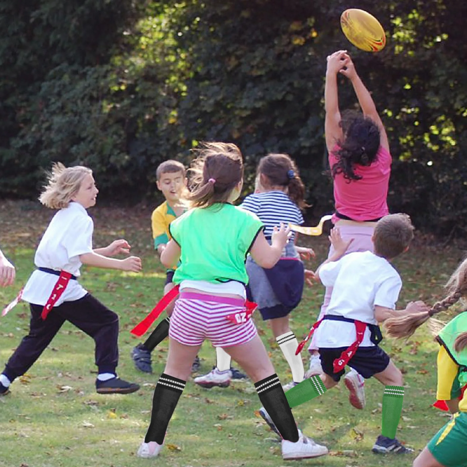 Chaussettes Hautes Foot Enfant 3 Paires Rugby Basket Garçons Filles 5-12 Ans