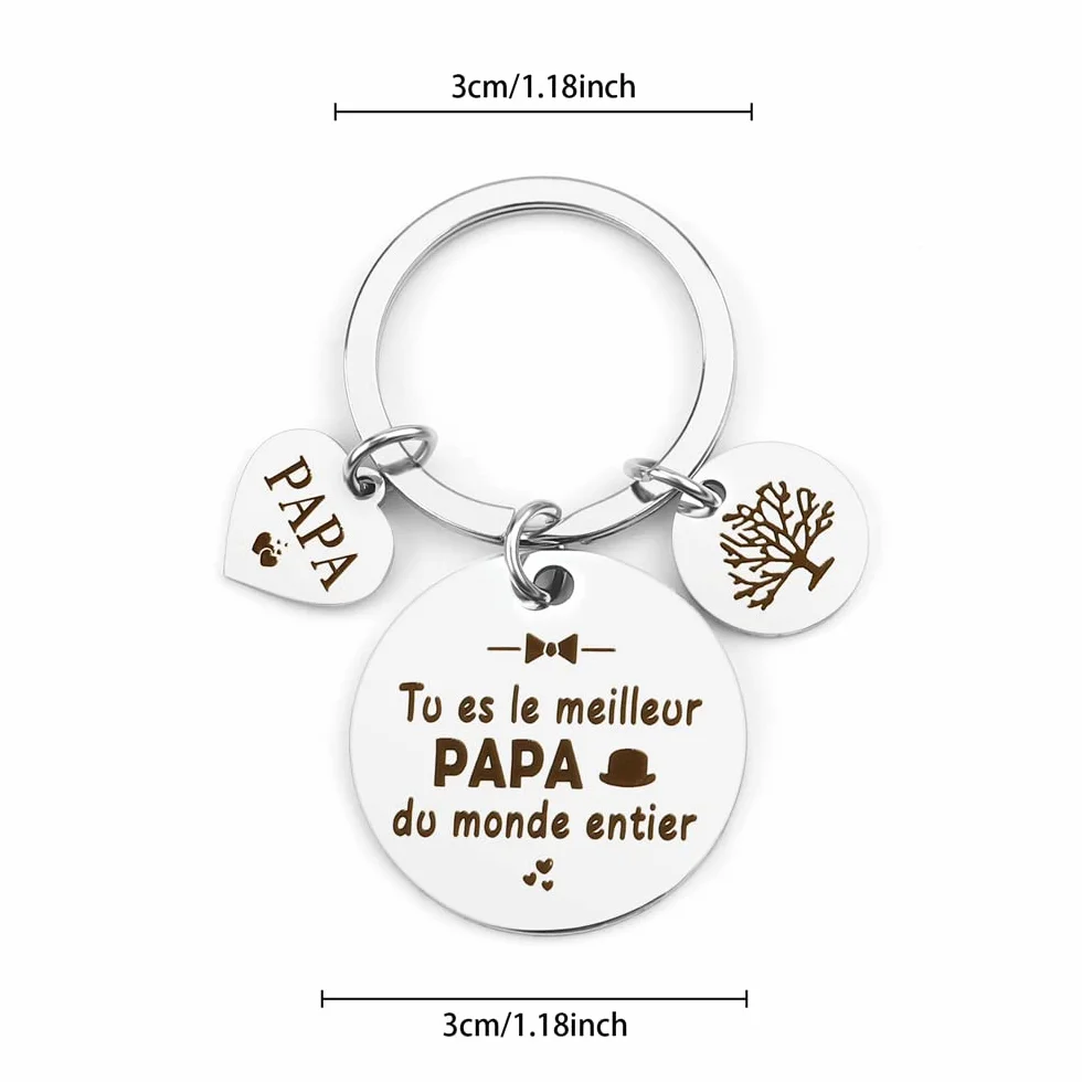 Porte-cles Papa Cadeau Fete Des Peres Anniversaire Idee Cadeau Original