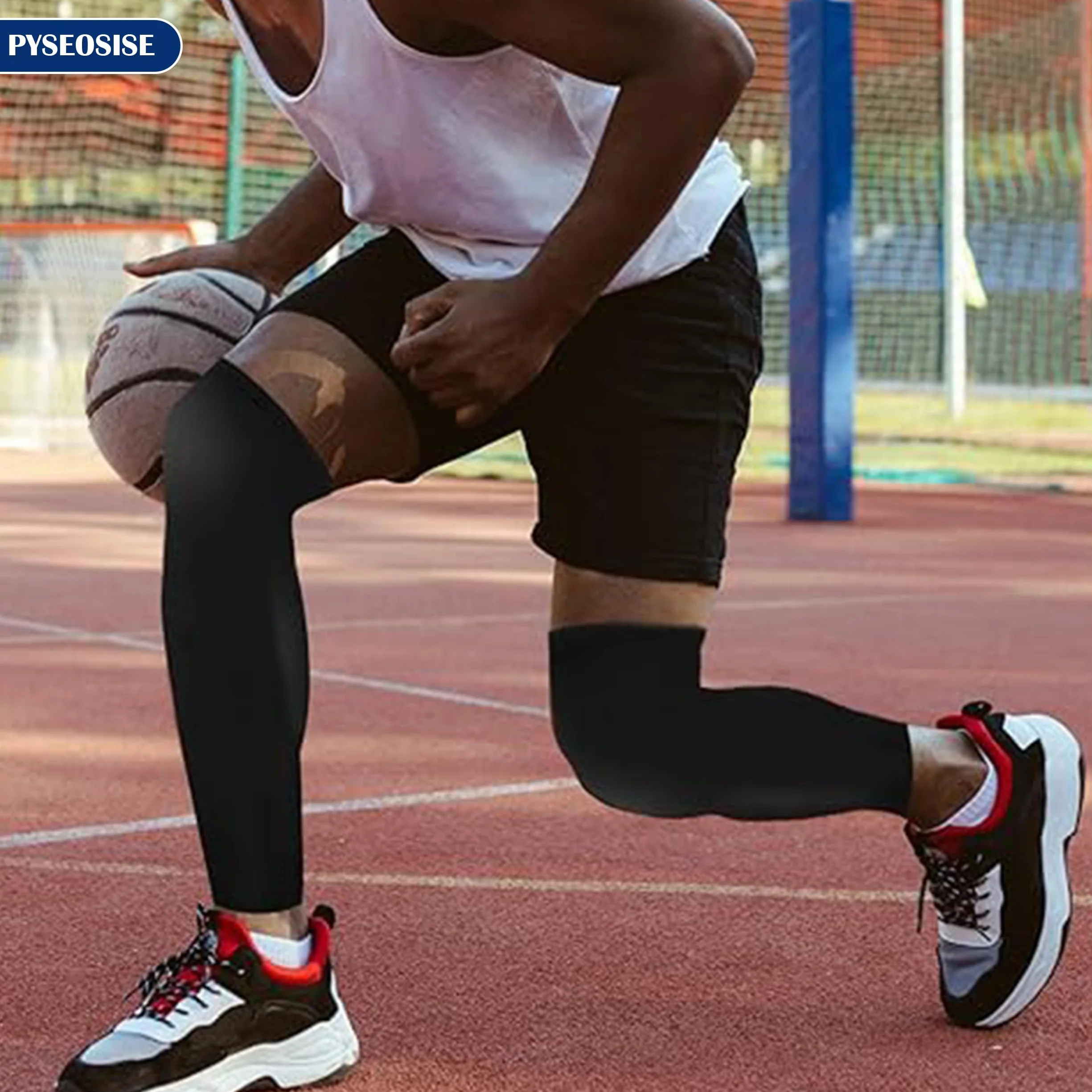 Manchon De Compression UV Été pour Vélo Course Basketball Football, 2 Paires Jambe et 2 Paires Bras