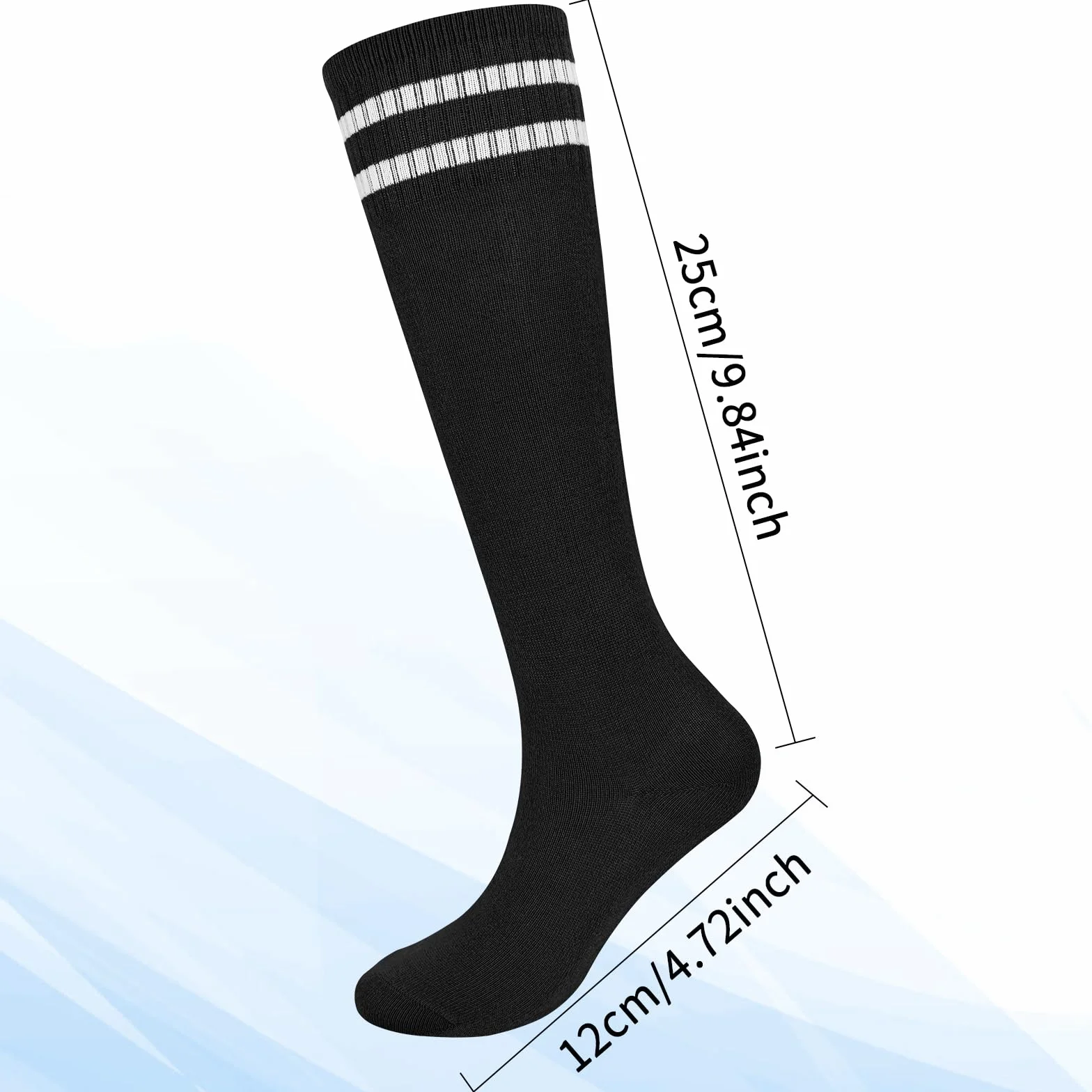 Chaussettes de football respirantes pour enfants Lot de 3 paires 5-12 ans