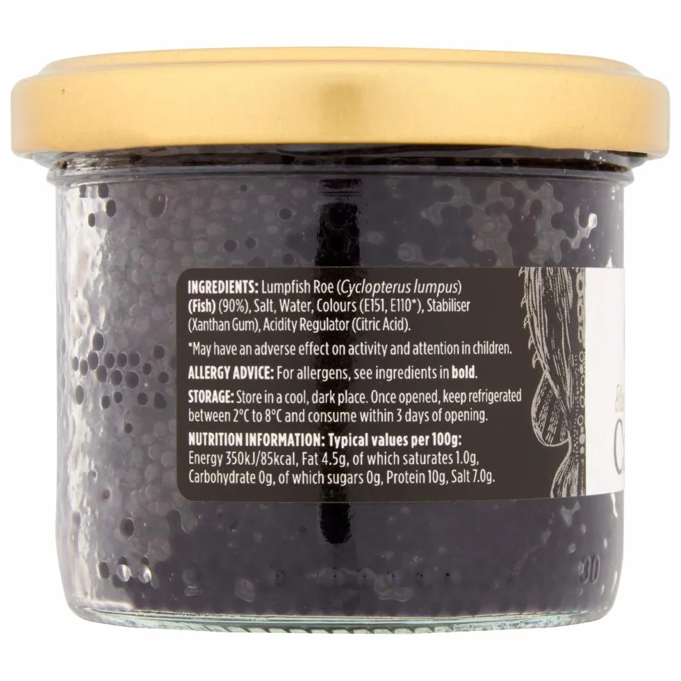 Elsinore - Caviar de morue noire, taille moyenne, saveur salée, 100 g