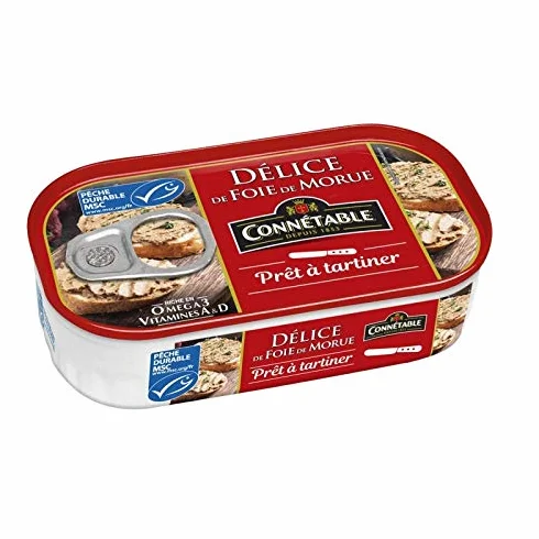 CONNETABLE - Délice De Foie De Morue Msc 80G - Lot De 3