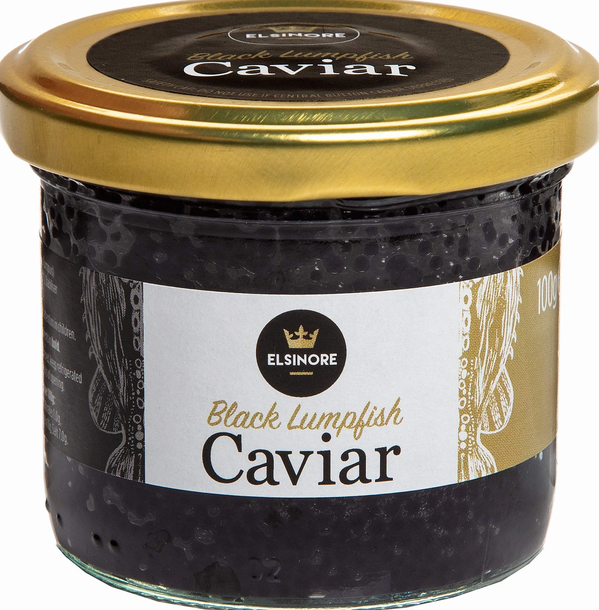 Elsinore - Caviar de morue noire, taille moyenne, saveur salée, 100 g