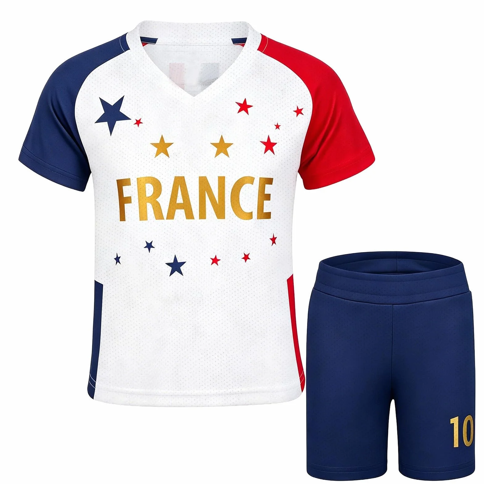 Maillot De Foot France 2026 pour Enfants - Maillot de Football Unisexe 2-14 Ans