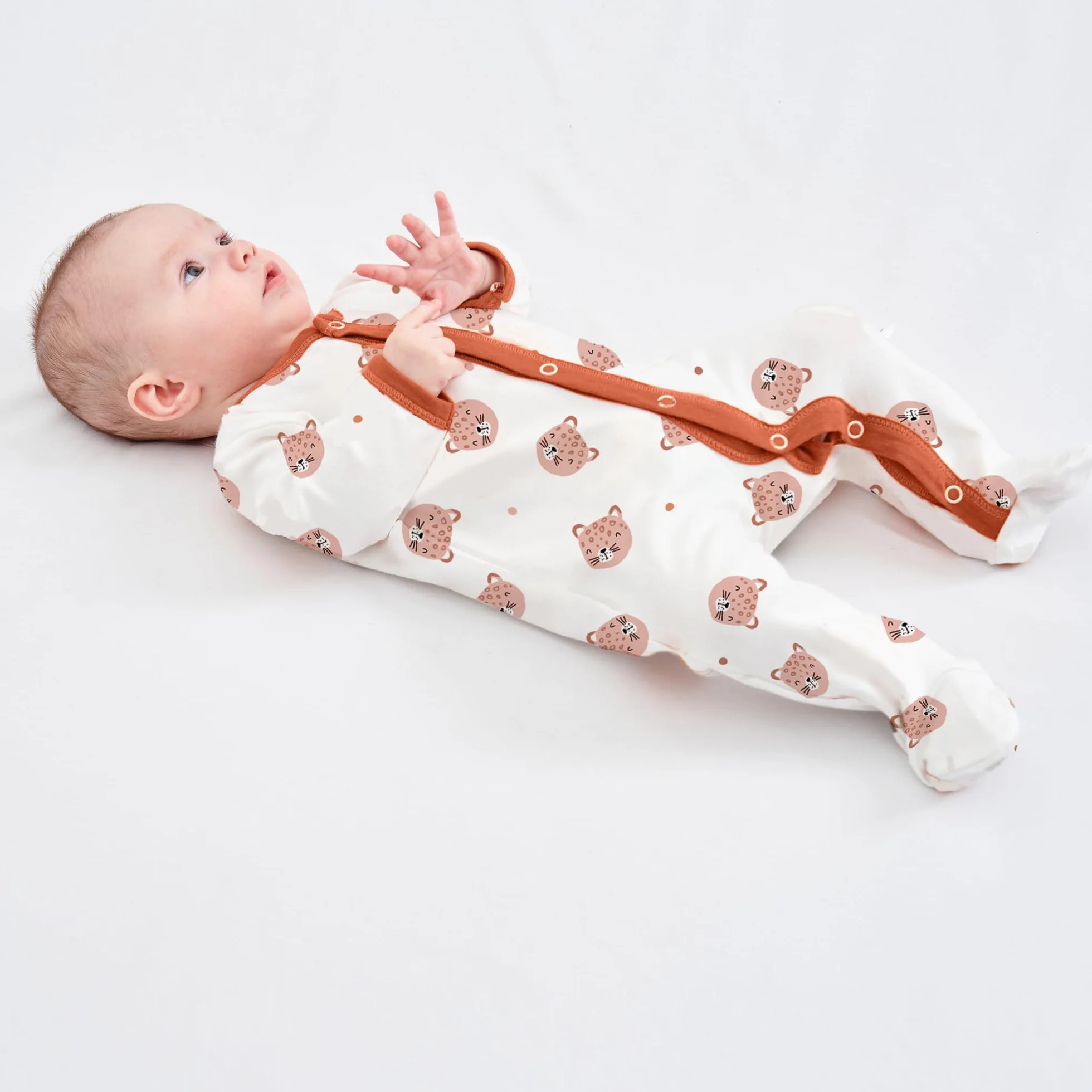 Barboteuses bébé Pyjama Sac de Couchage en Coton avec Pieds Miracle Baby GR. 56 62 68