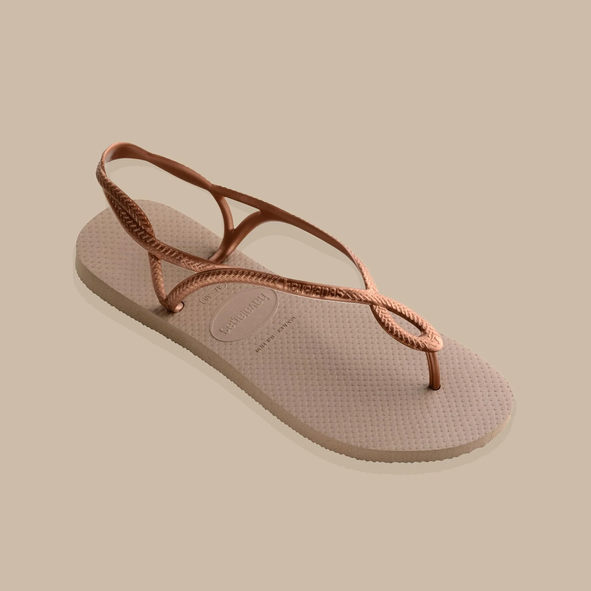 Havaianas Luna Sandales Confortables Femme Lanières Tressées Semelle Antidérapante