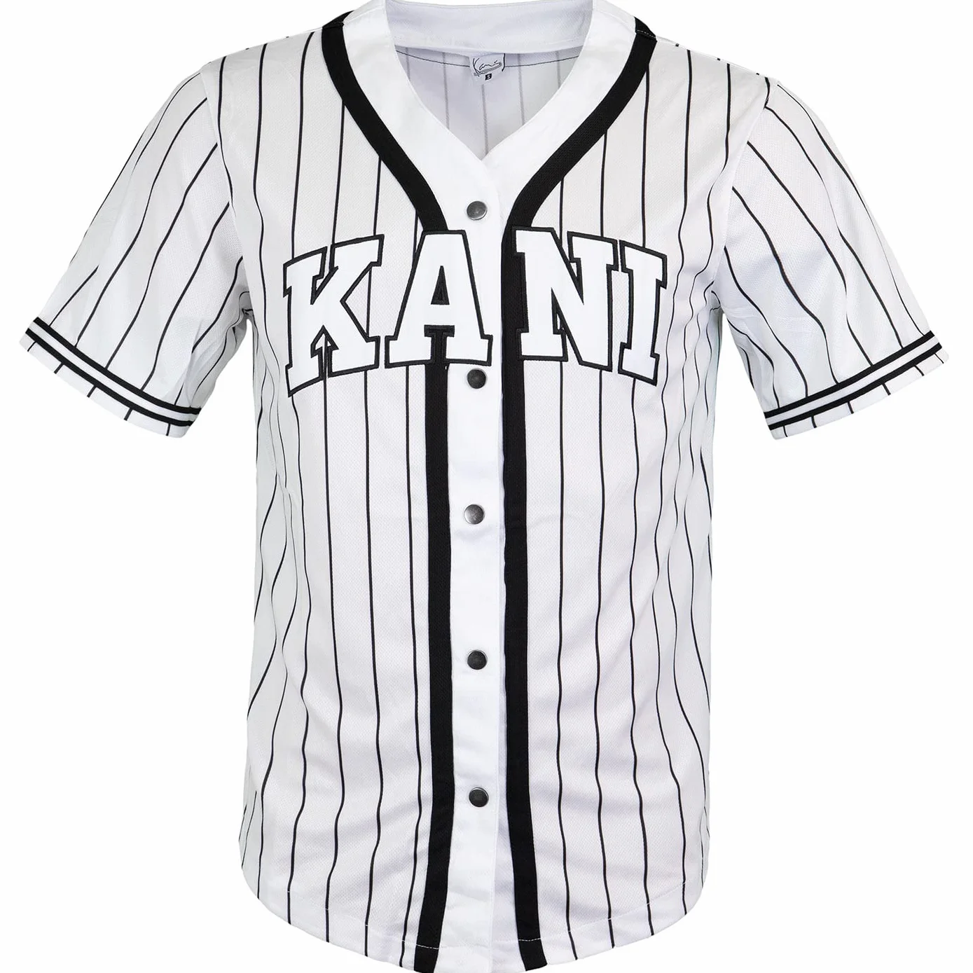 Karl Kani Maillot de baseball Serif Pinstripe en jersey