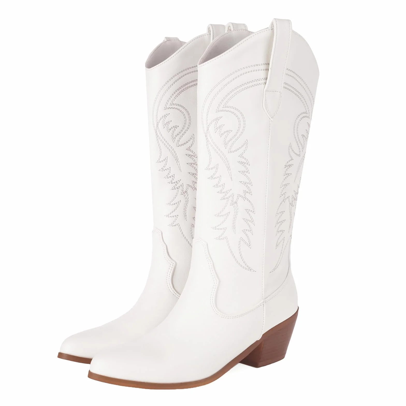 Bottes Cowboy Embroidered Mi-Mollet Femmes