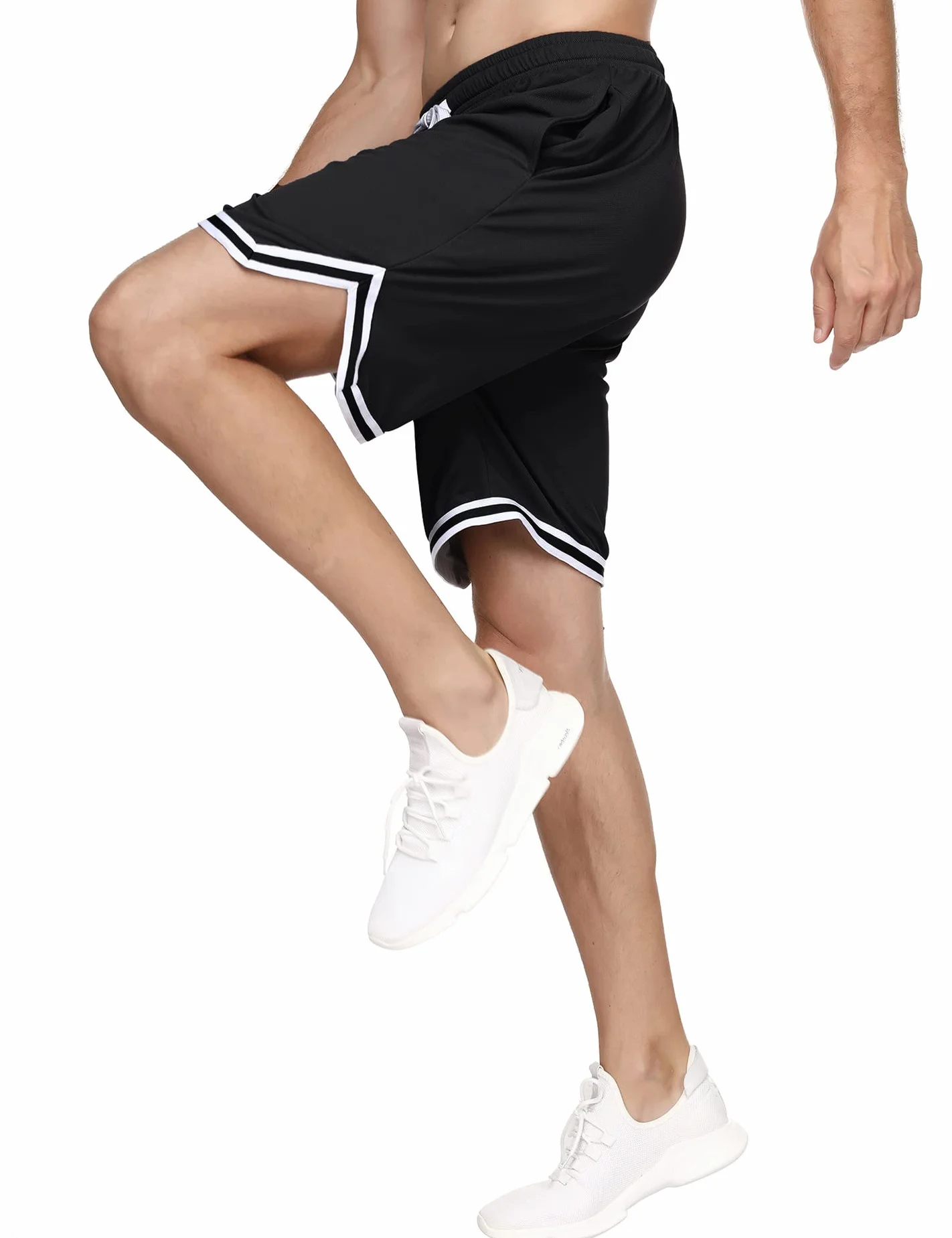 Litherday Shorts de Sport Homme en Coton avec Poches et Cordon de Serrage Séchage Rapide