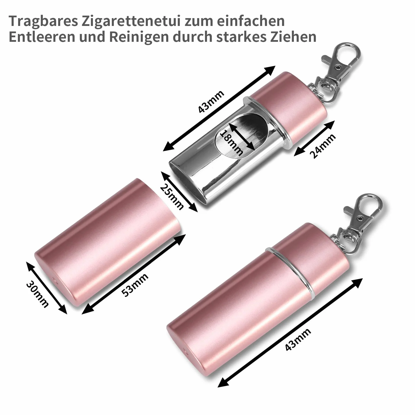 Yosemy Lot de 3 cendriers de poche anti-odeurs - Cendrier de voyage noir