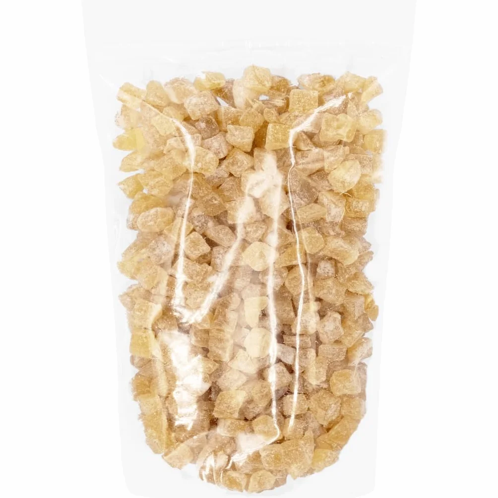 Gingembre Confit En Cubes 500g - Morceaux De Gingembre Sucrés, Idéal Pour Thé, Infusions, Pâtisserie, Desserts, Snacks Et Cuisine Maison