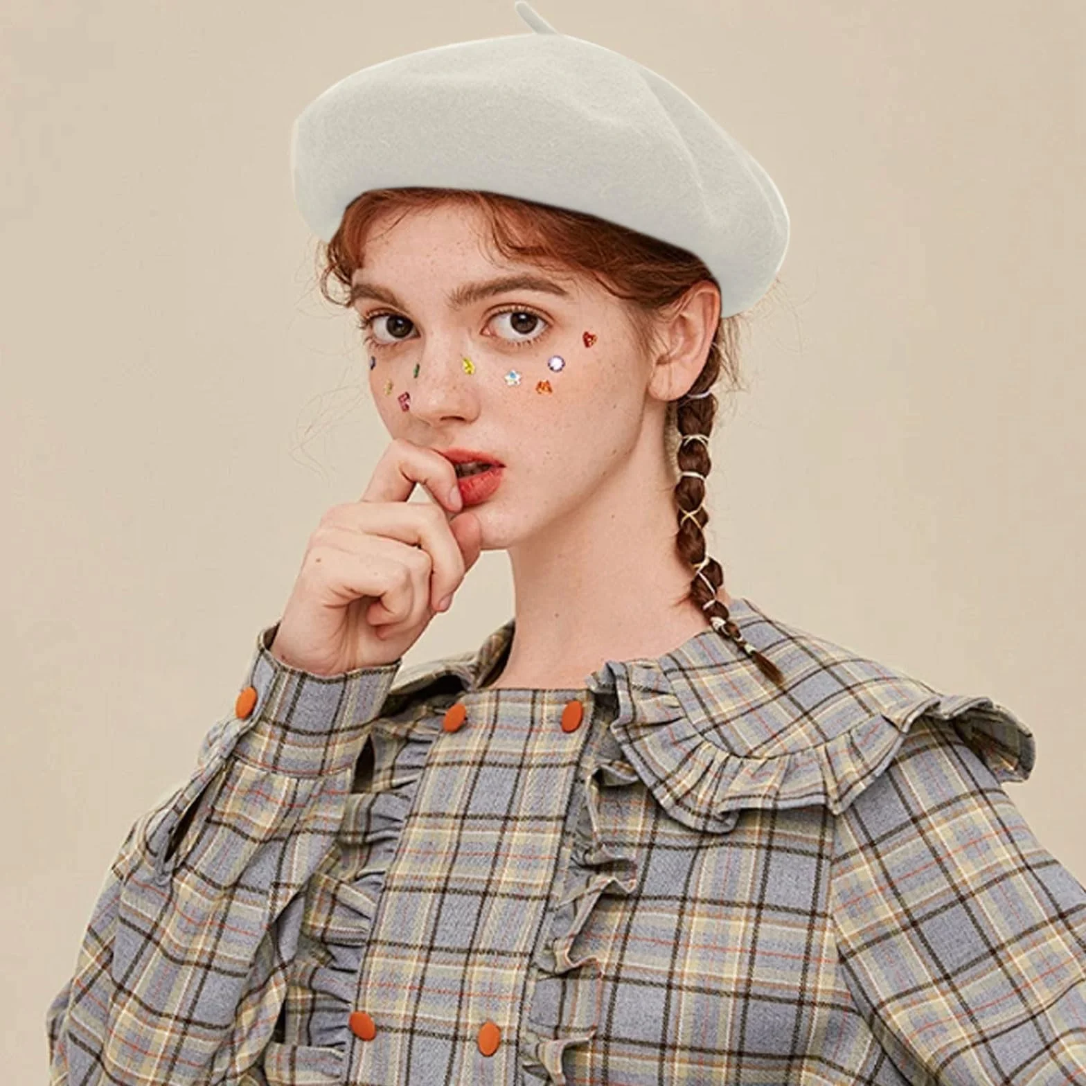 Béret en Laine Vintage Style Français pour Adulte
