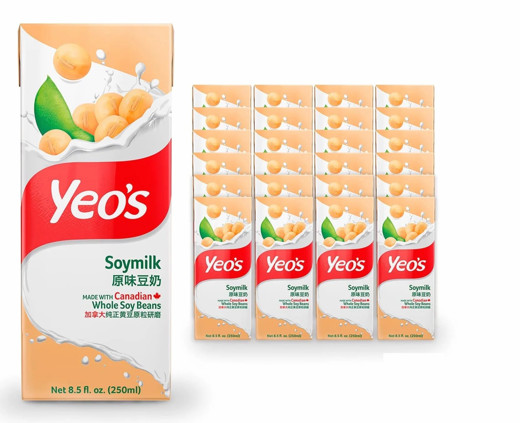 Boisson au Soja Yeo's 250ml/Brique - Offre de 24 et 48 Briques - Expédition depuis France par la Sté Bo Time (24)