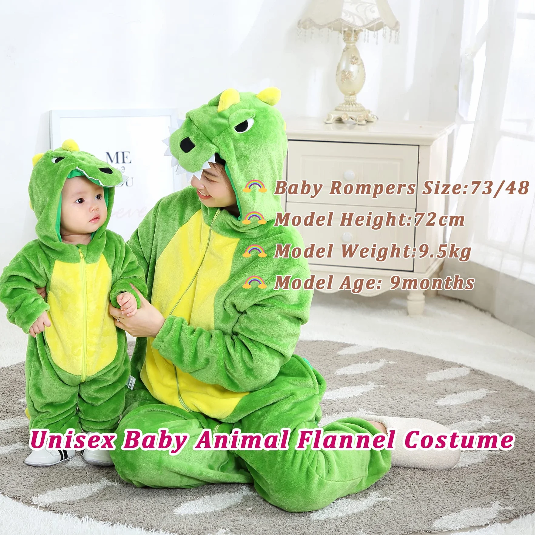 Combinaison pyjama bébé enfant flanelle animaux déguisement Halloween