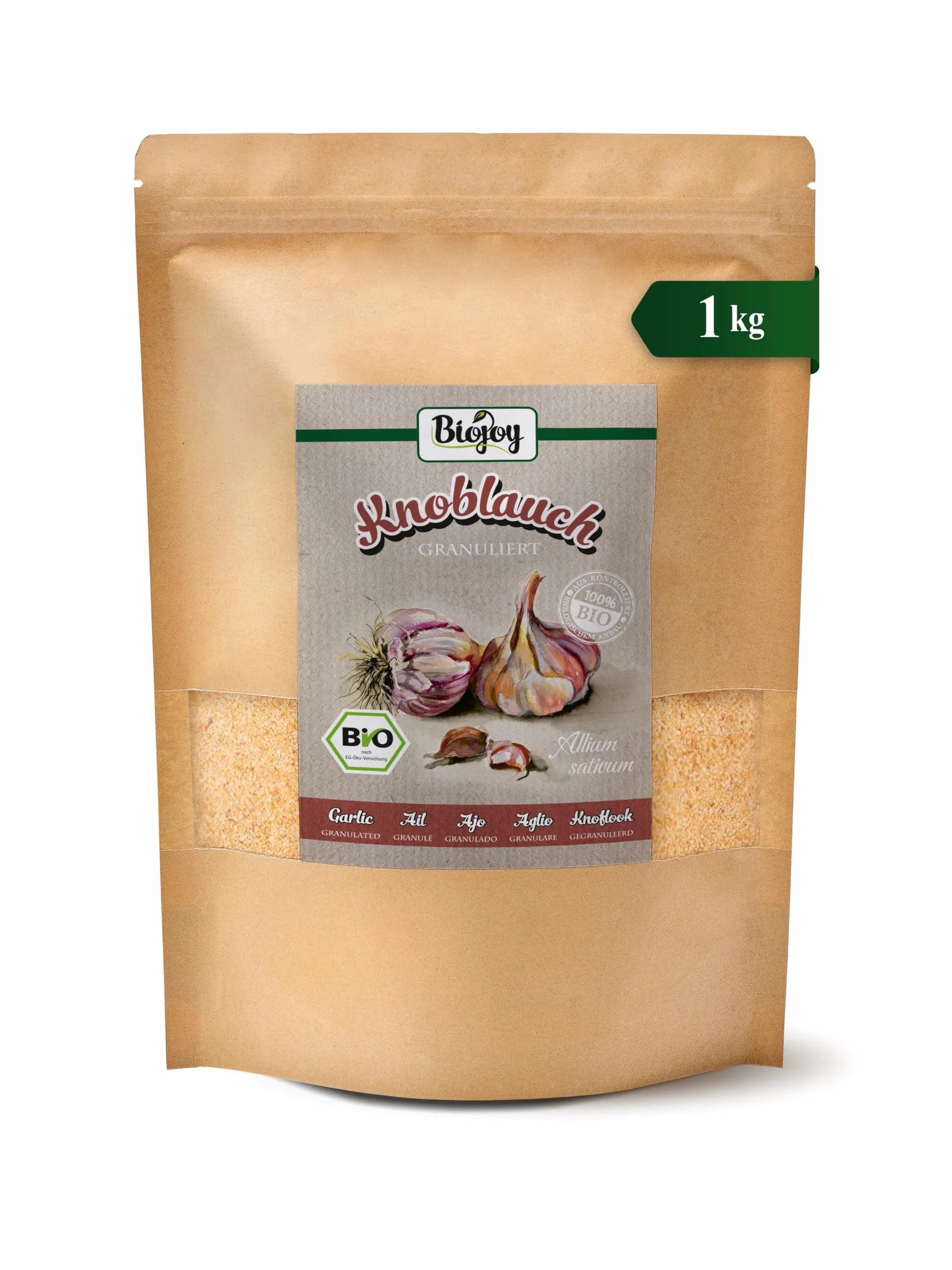 Biojoy Ail granulé BIO (1 kg), Granulés d'Ail séché (Allium sativum)