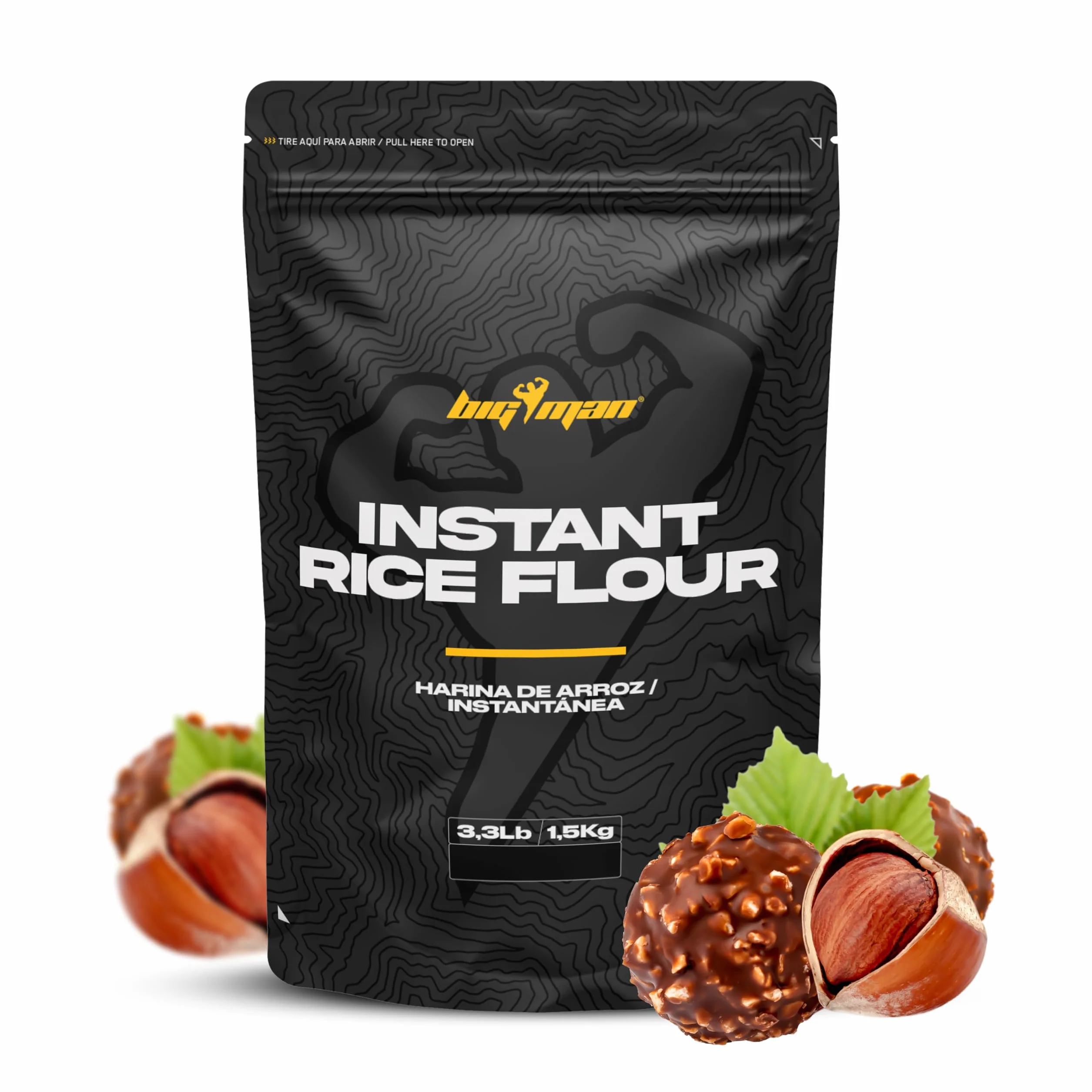 Bigman | Instant Rice Flour (1,5kg) | Farines | Sans gluten - Chocolat Noisette