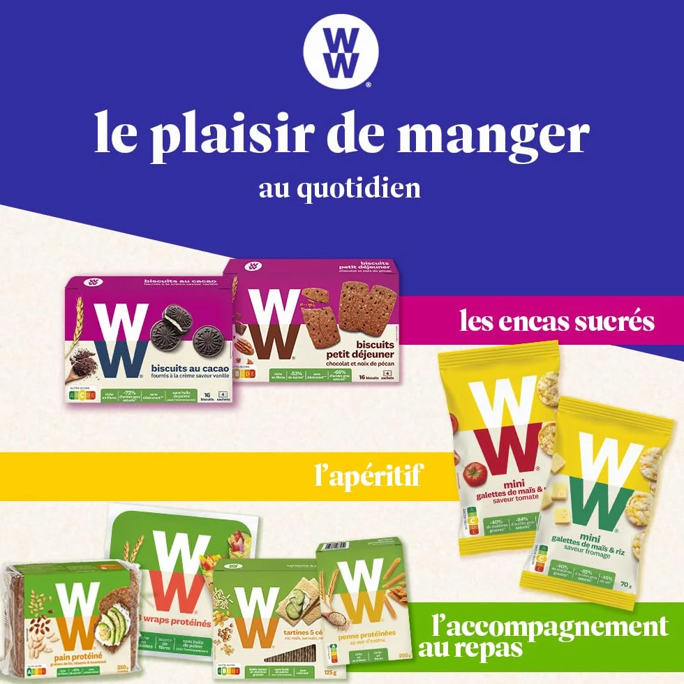 WW Tartines 5 Céréales, Faible teneur en matières grasses, Sans huile de Palme, 1 boîte, 125g, 220283