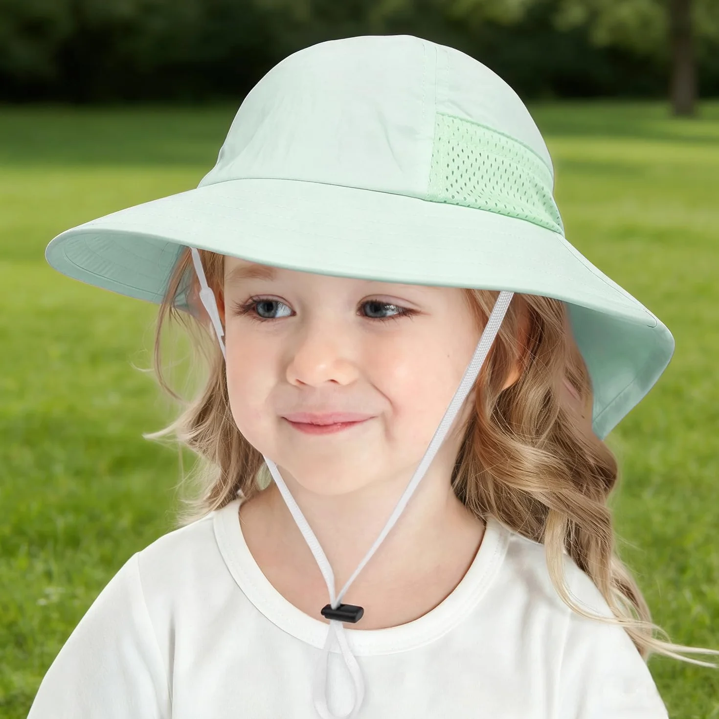 Chapeau De Soleil Bébé UPF 50+ Protection Nuque Large Bord Respirant Été Enfants Garçons Filles