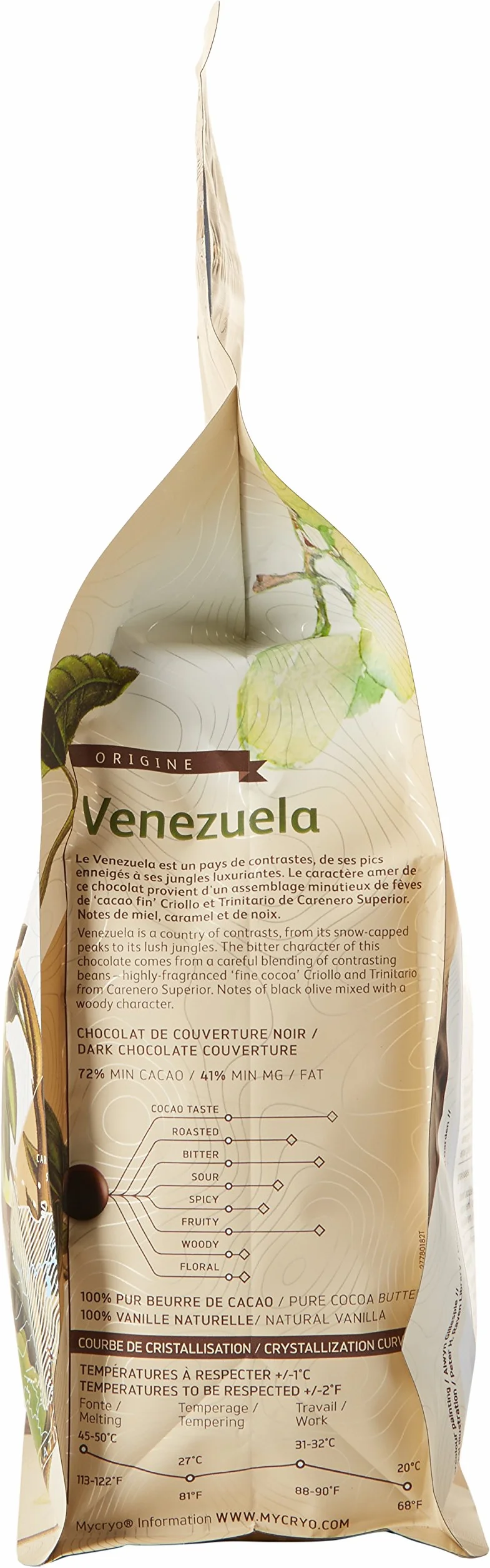 CACAO BARRY 72% Min Cacao Chocolat Venezuela Pistoles 1 kg