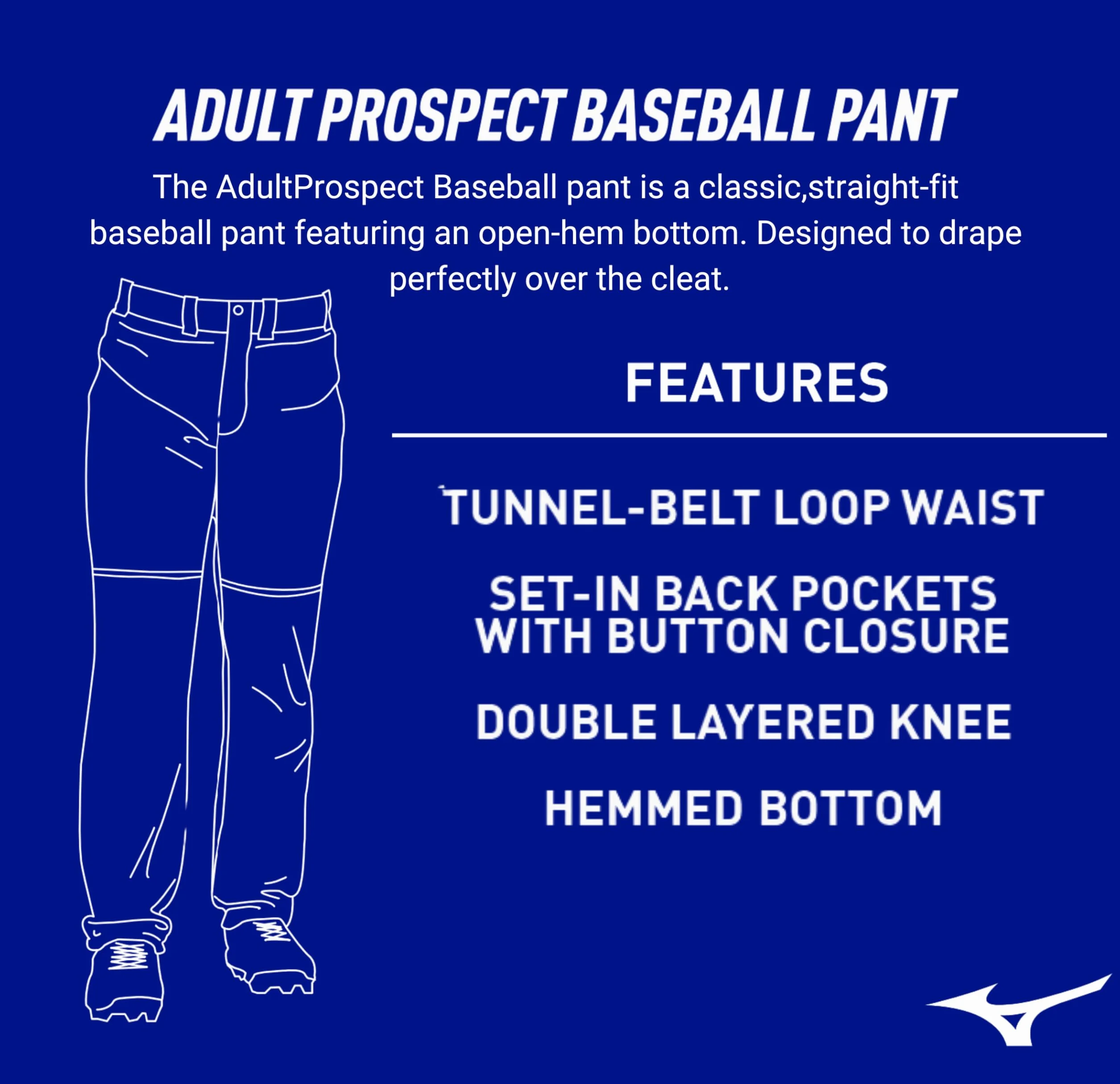 Mizuno MVP Pro Piped Pantalon Baseball Léger Homme