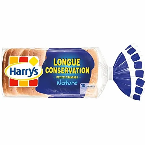 PAIN DE MIE LONGUE CONSERVATION NATURE 250G, HARRYS, LOT DE 5