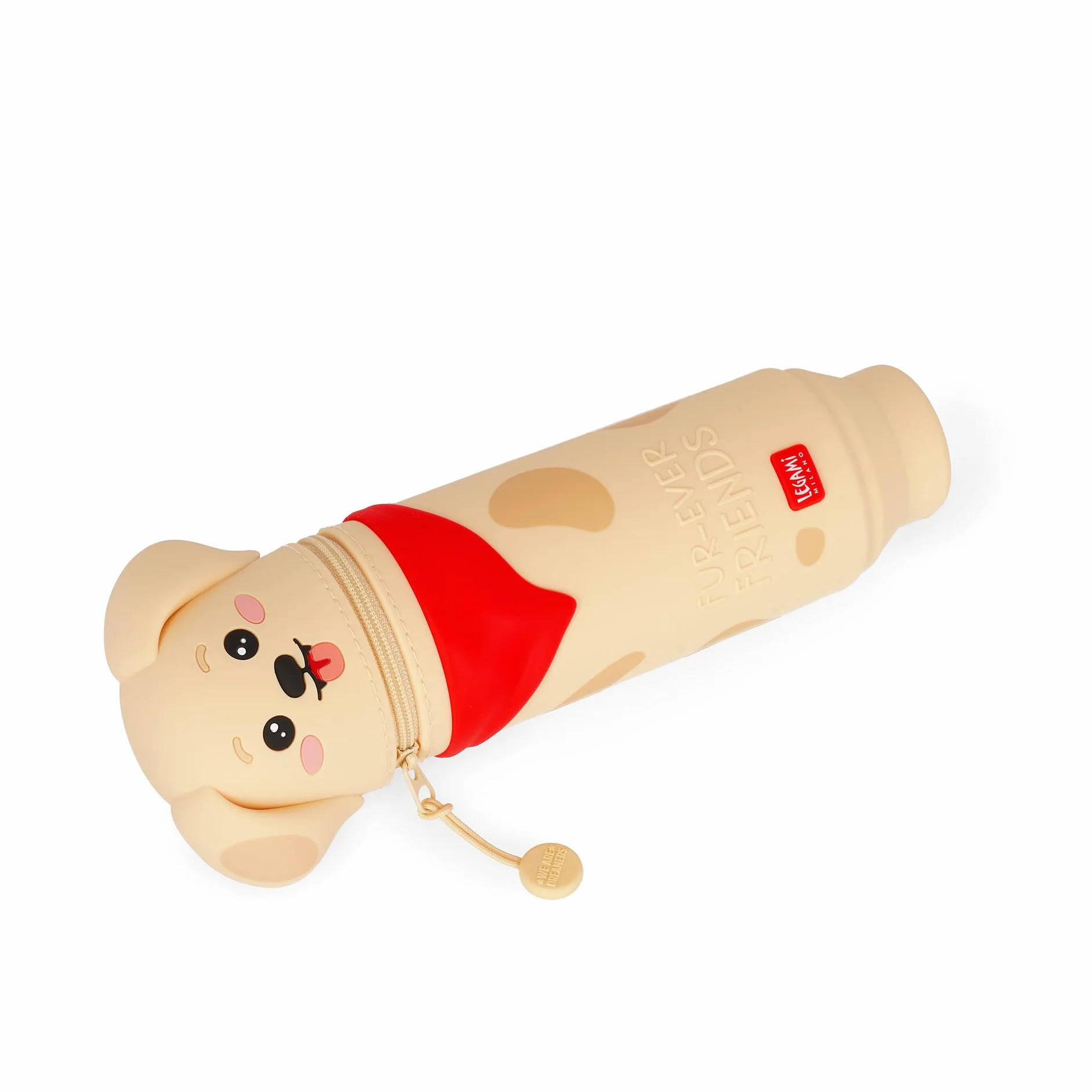 LEGAMI Kawaii Étui École 2 en 1 Silicone Souple Golden Porte-stylos Table Fermeture à Glissière
