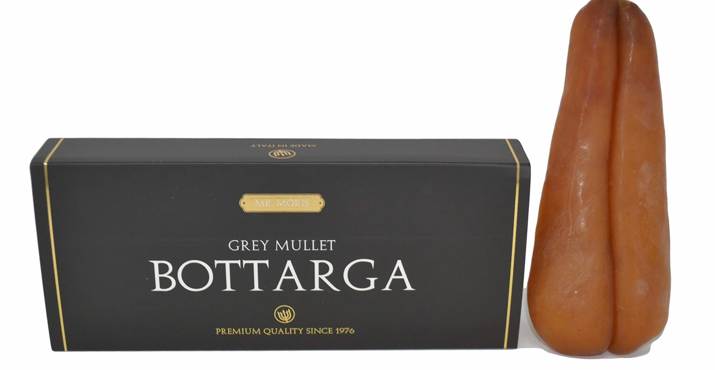 Mr Moris Boutargue de Mullet Qualitè Premium Kosher Poutargue Bottarga (Medium - 120Gr ca)