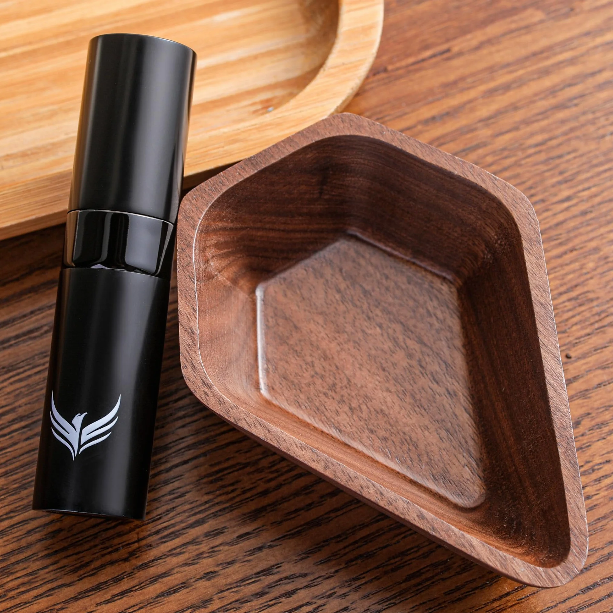 Tasse doseuse en grains de café en noyer et vaporisateur à café RDT Coffret cadeau Accessoires de bar à café RDT/récipient doseur en bois