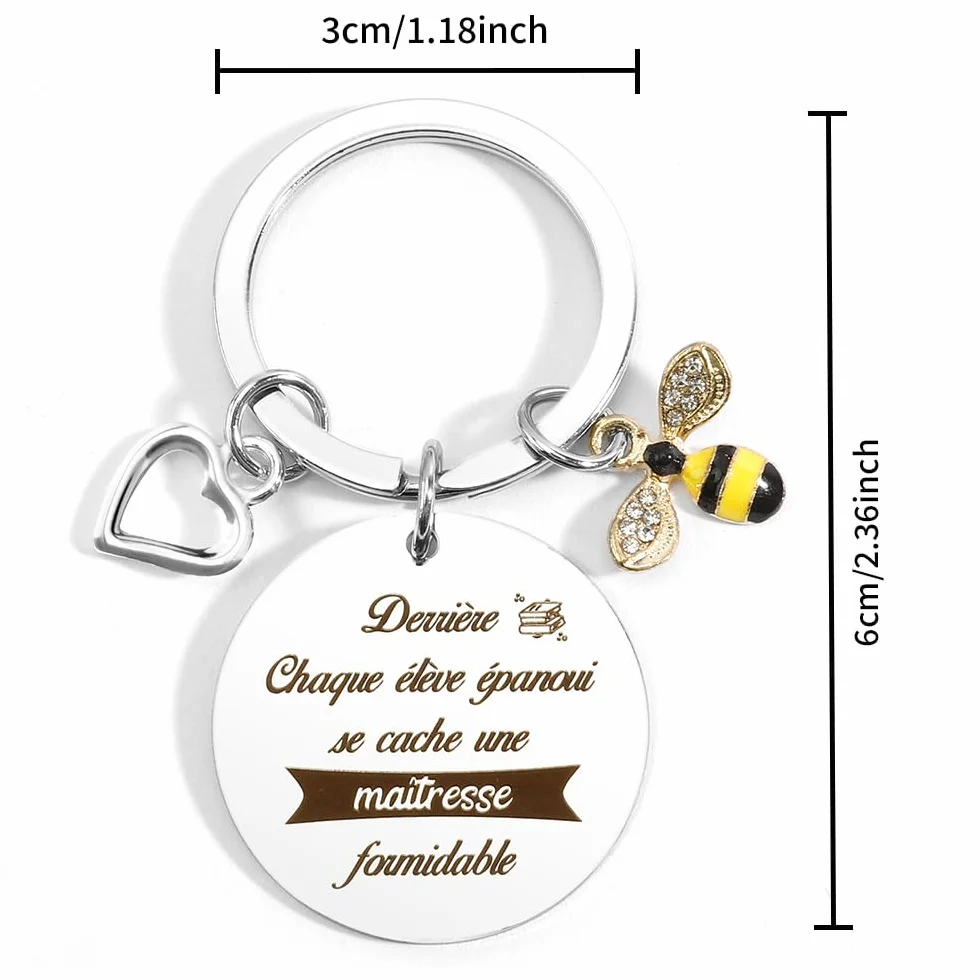 Merci Cadeau Maitresse D'école Fin D'année Cadeau Maitresse Noel Idee Cadeaux Maîtresse Professeur Institutrice Anniversaire Paques Halloween Retraite Cadeaux Original Utile Porte Clef