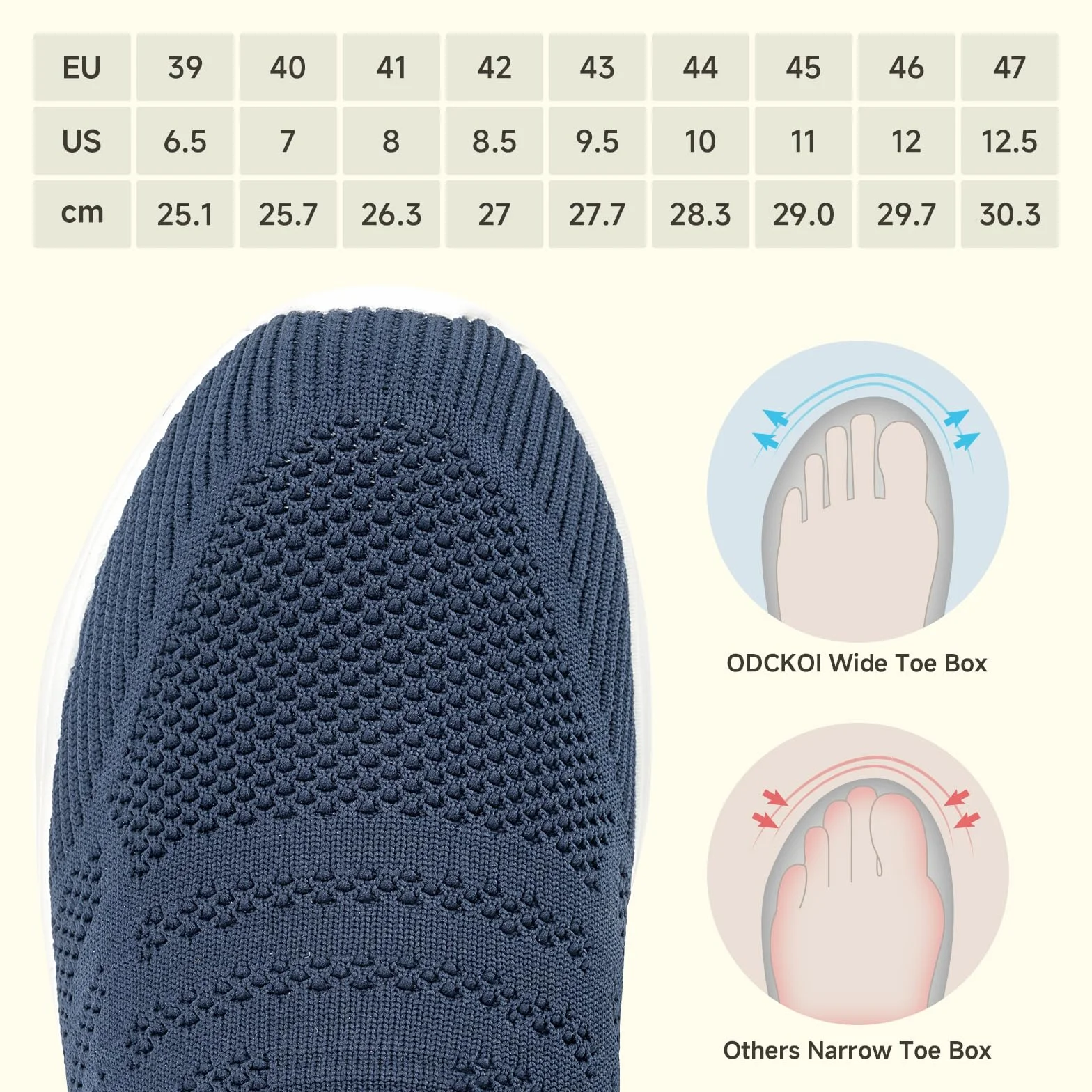 Baskets Hommes Chaussures de Sport Légères Respirantes Slip in Mesh sans Lacets