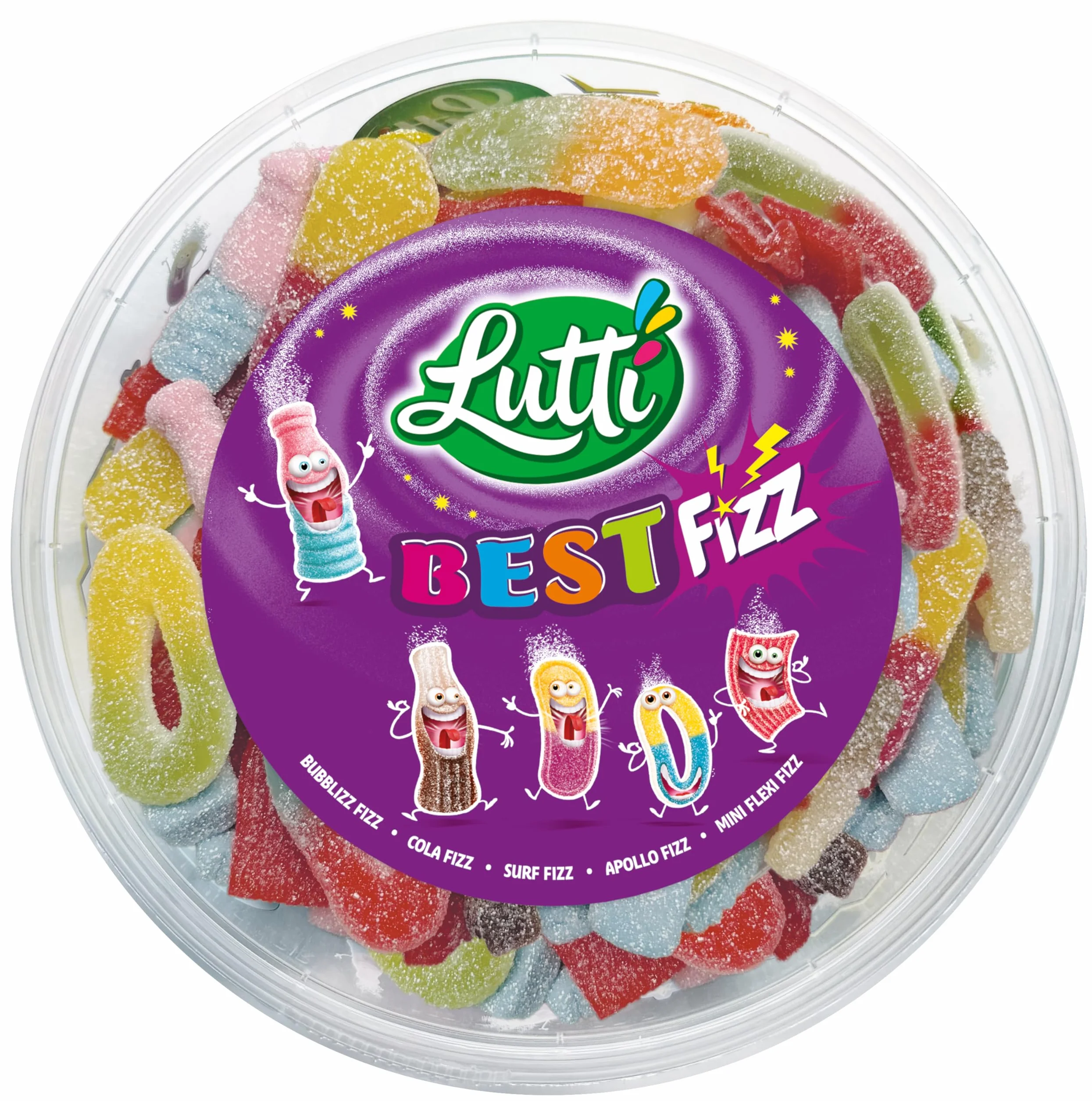 Lutti Best Fizz Bonbons Tubo 550 g