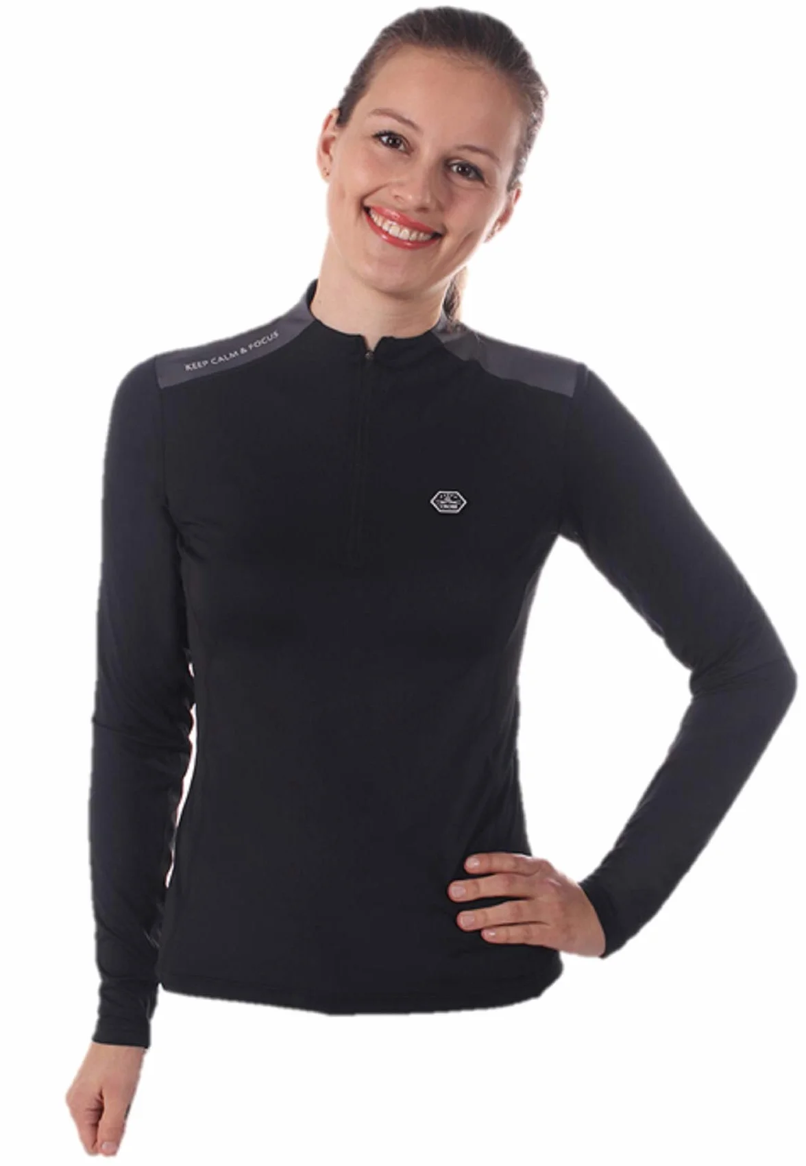 QHP Polo équitation Manches Longues Fille Utah