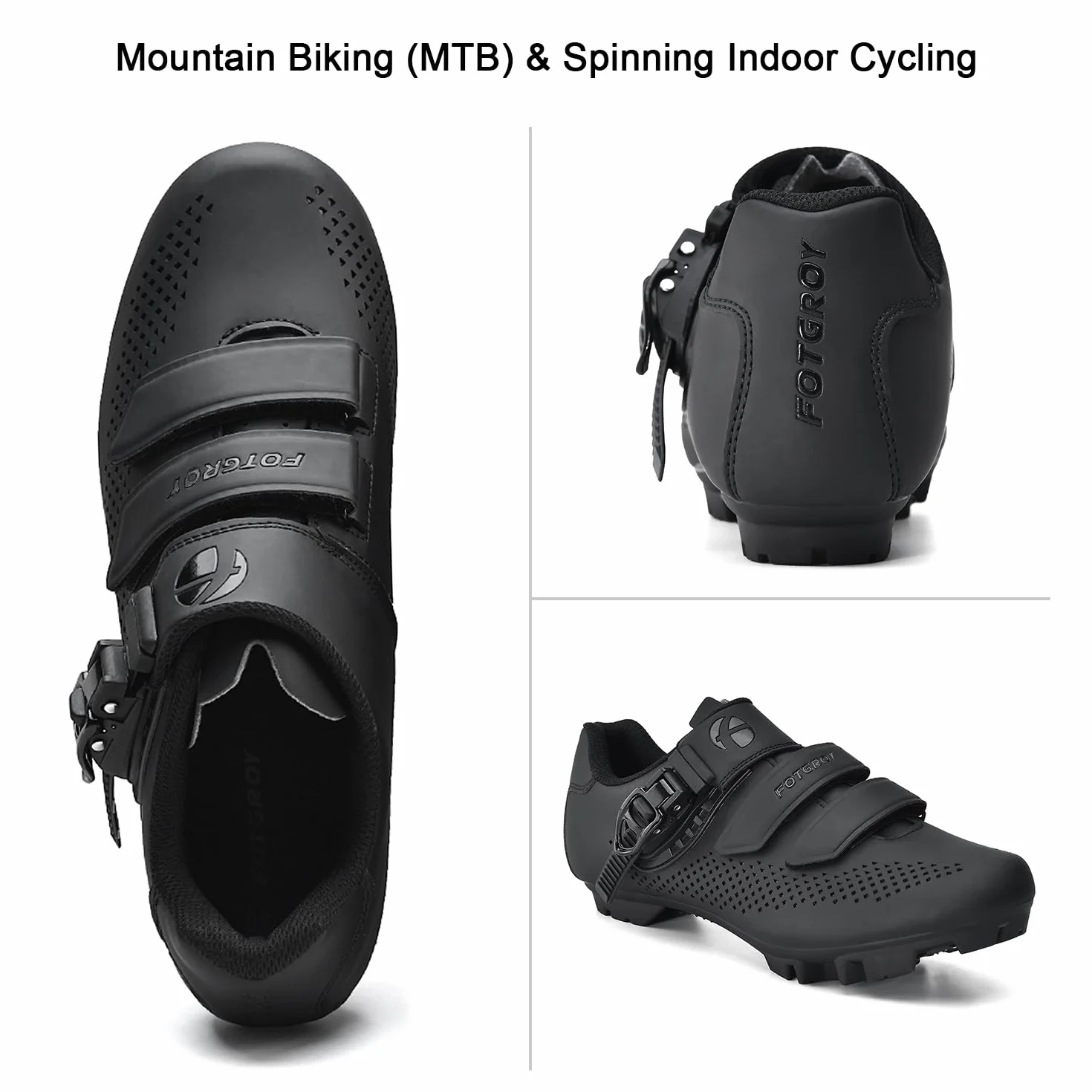 Chaussures VTT Hommes Femmes MTB Compatibles SPD Cleats