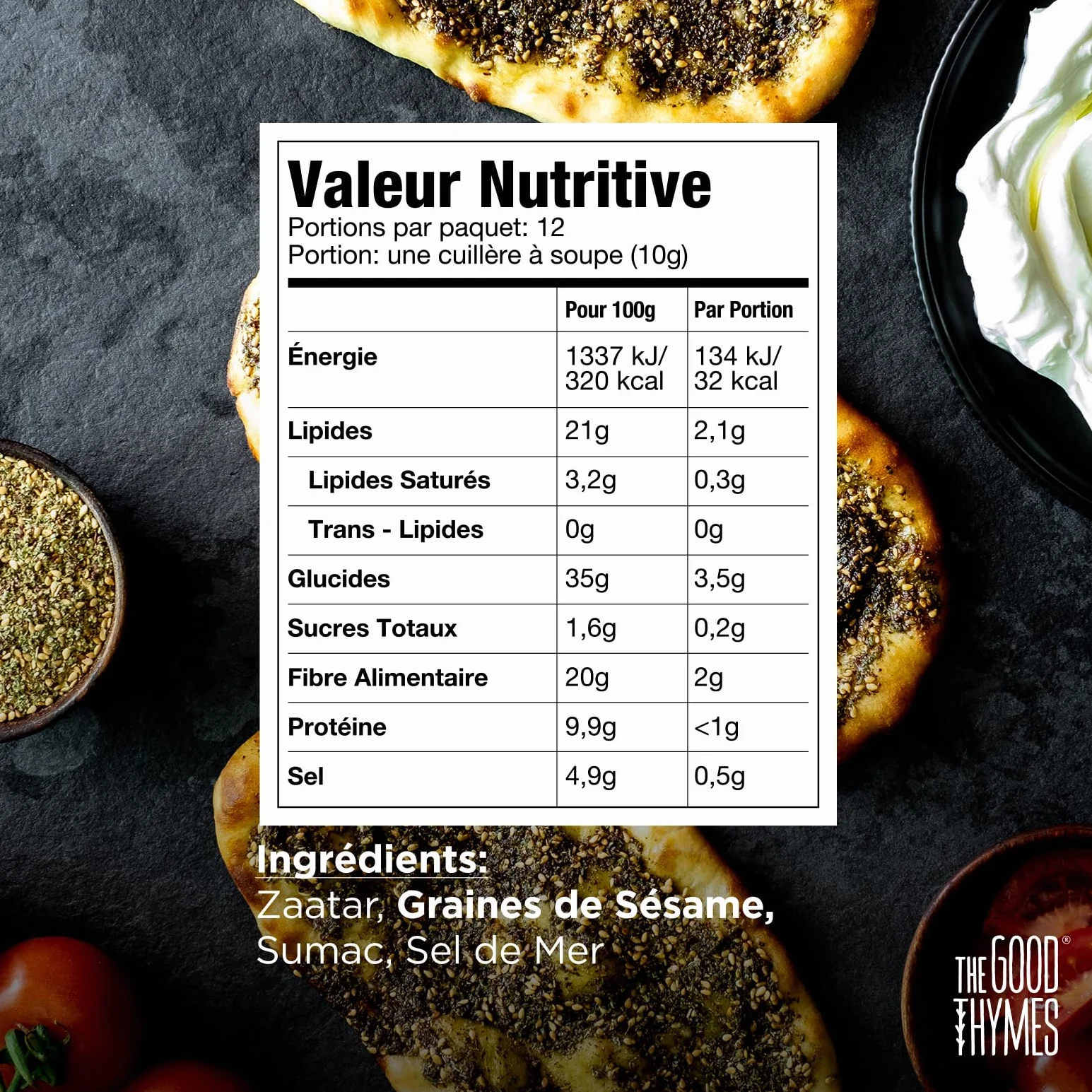 Véritable Zaatar Libanais Artisanal 350g (Great Taste Award) – Mélange d'Épices Premium – Thym Sauvage, Sumac & Sésame Torréfié – Idéal Cuisine Méditerranéenne, Grillades & Marinade,100% Naturel (350)