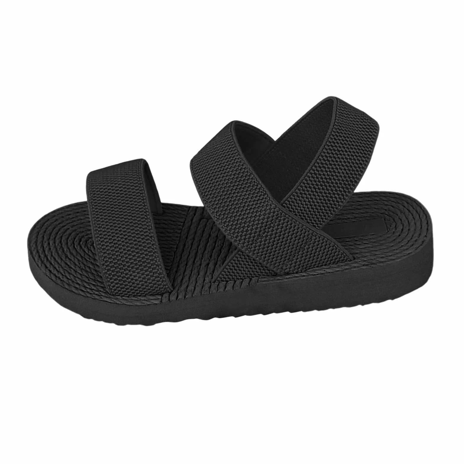 Sandales Femme Plateforme Compensées Backstrap Été Bout Ouvert