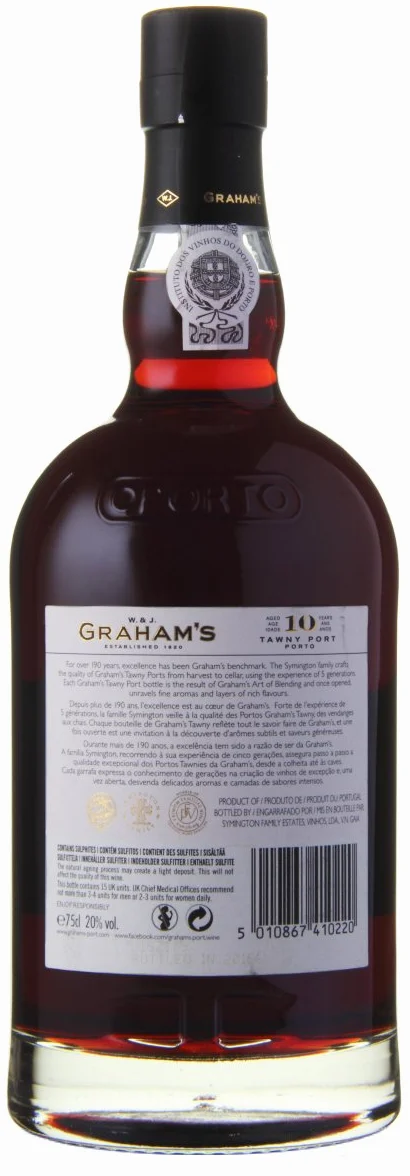 Graham's Porto Tawny 10 ans, 75 cl (l'emballage peut varier)