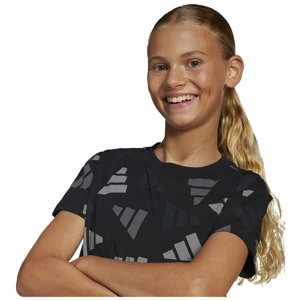 Adidas Seasonal Essentials Logo Celebration Crop T-Shirt Kids