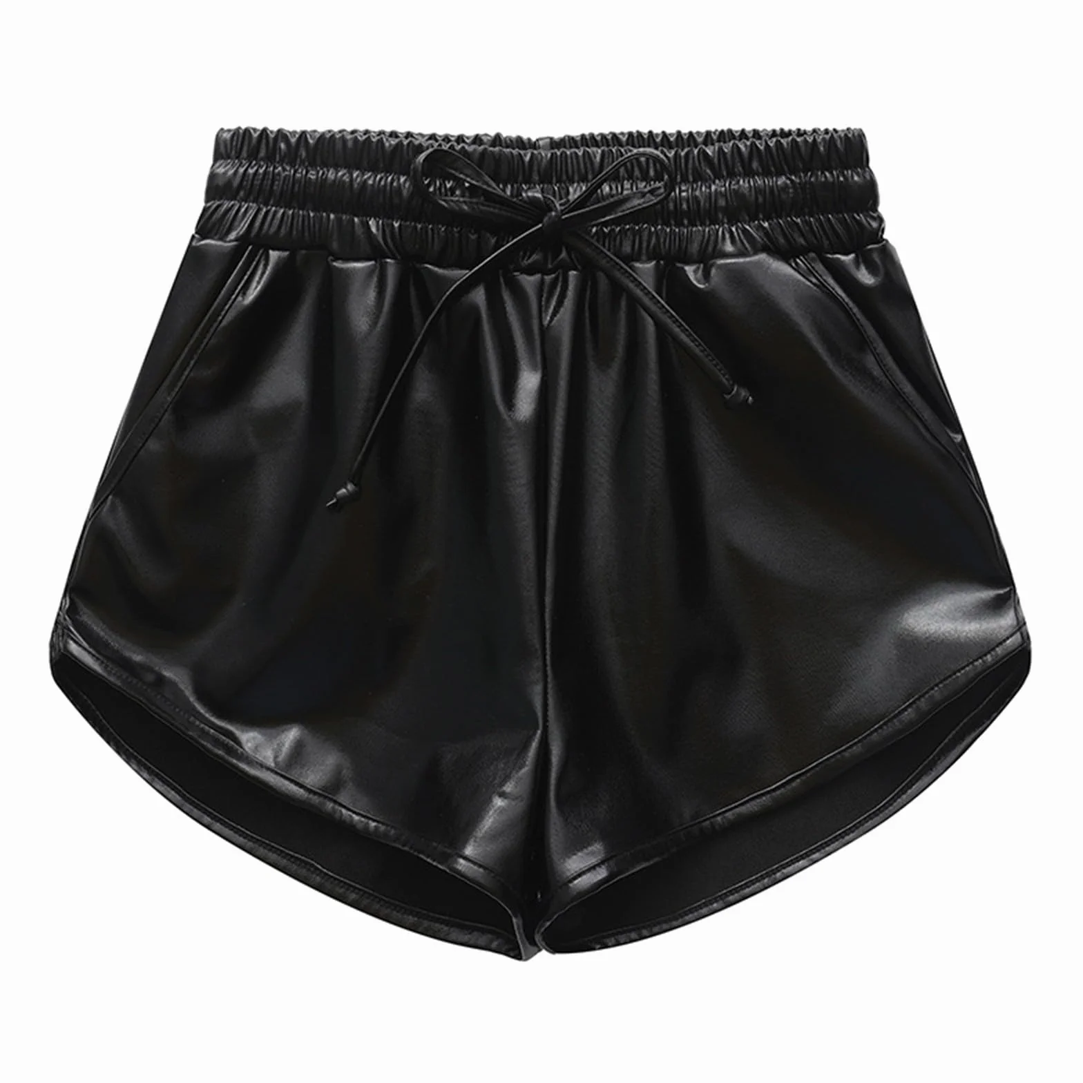 Short de danse pour fille avec empiècement en cuir, longueur 3/4, taille 110-150 cm