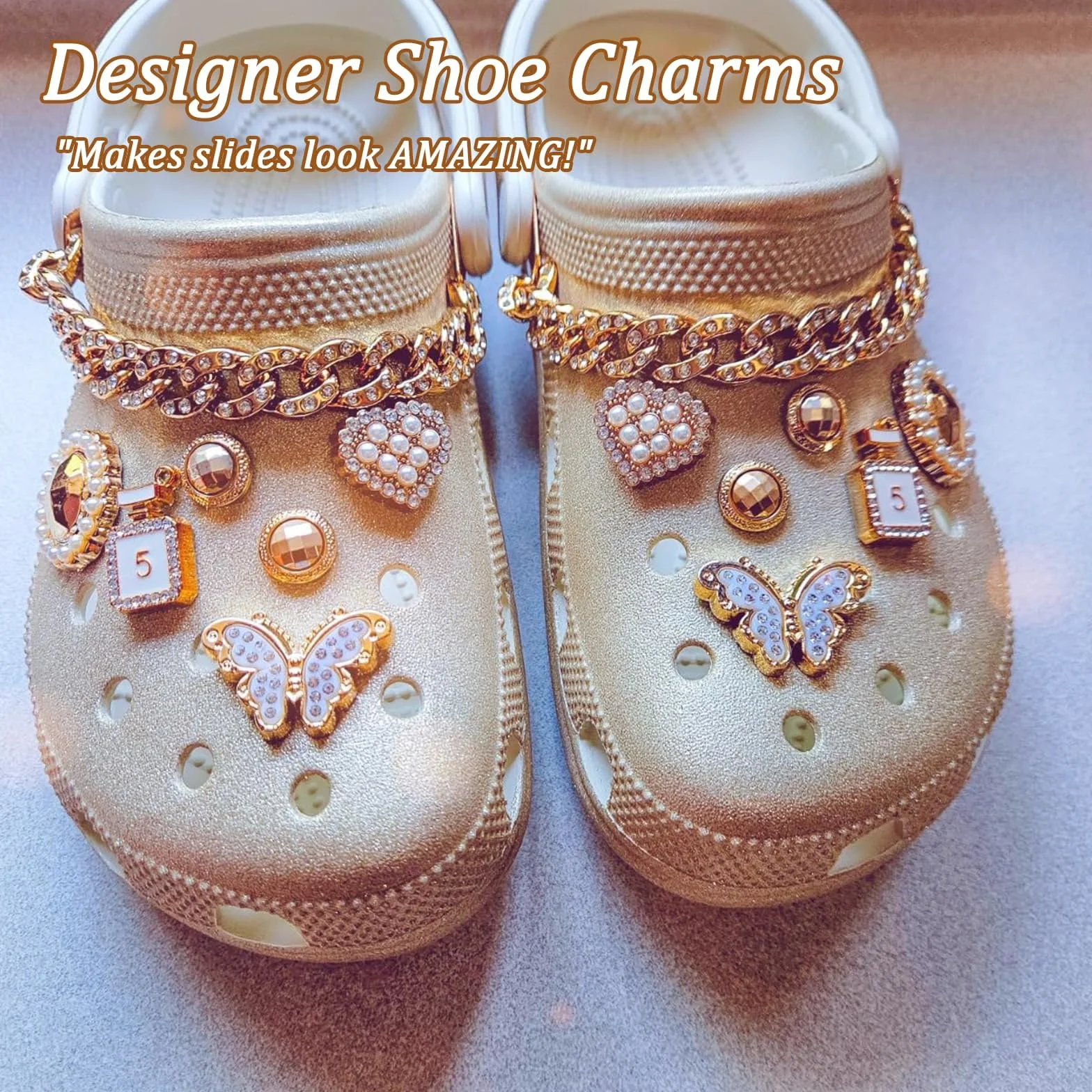 Breloques Strass pour Sabots, Décorations Clipsables en Cristal pour Chaussures Femme