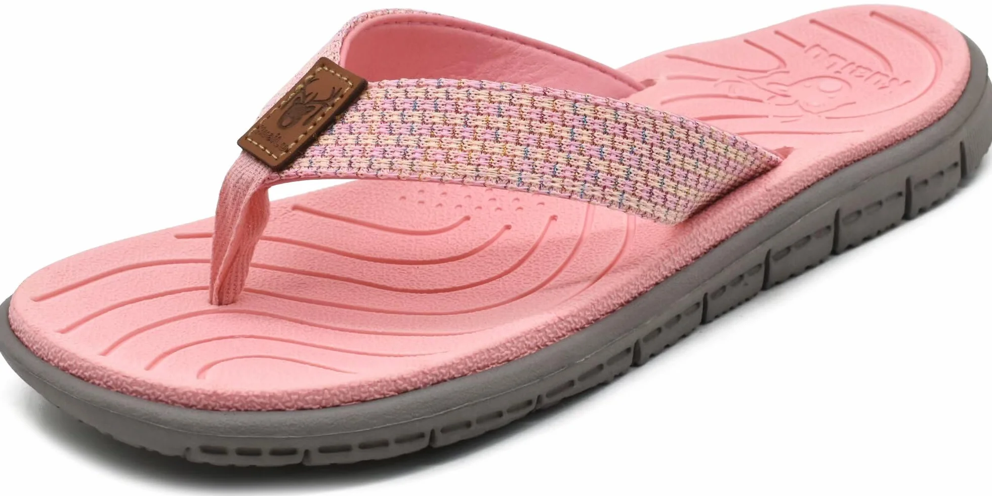 KuaiLu Tong Sandales Thongs Cuir Synthétiques EVA Semelle Plage Piscine