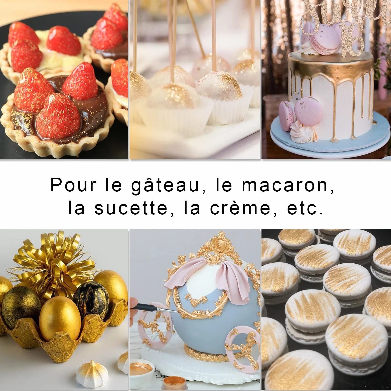 Paillettes Comestibles - 12 Couleurs Paillettes Alimentaires pour Boissons, Gâteaux, Chocolats, Muffins, Vodka, Cocktail, Crème (4g par Bouteille)