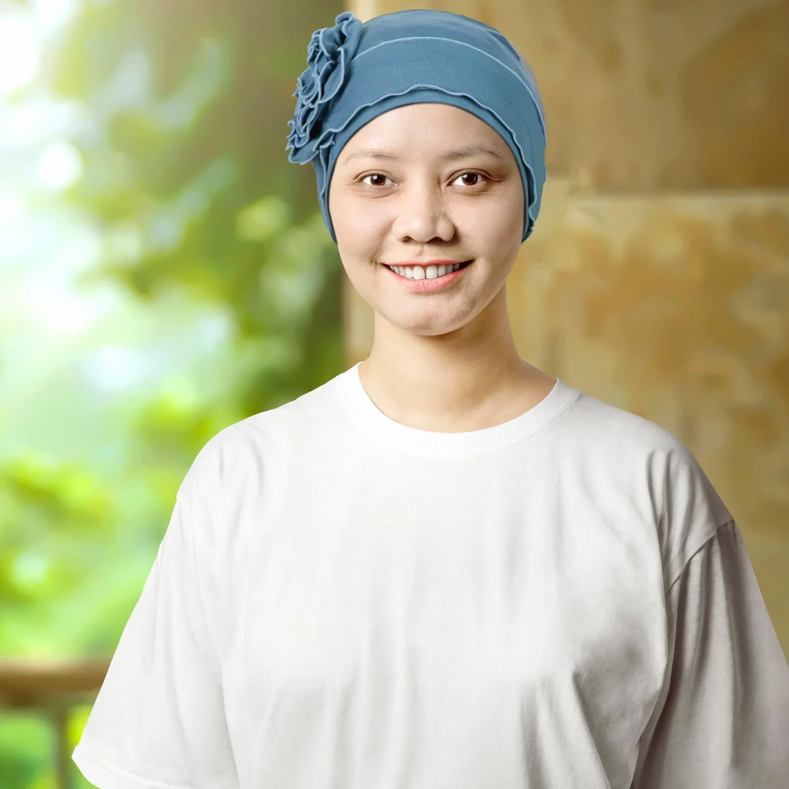 Bonnets en Coton pour Chimiothérapie Femme, Couvre-Chef Respirant Élastique pour Perte de Cheveux