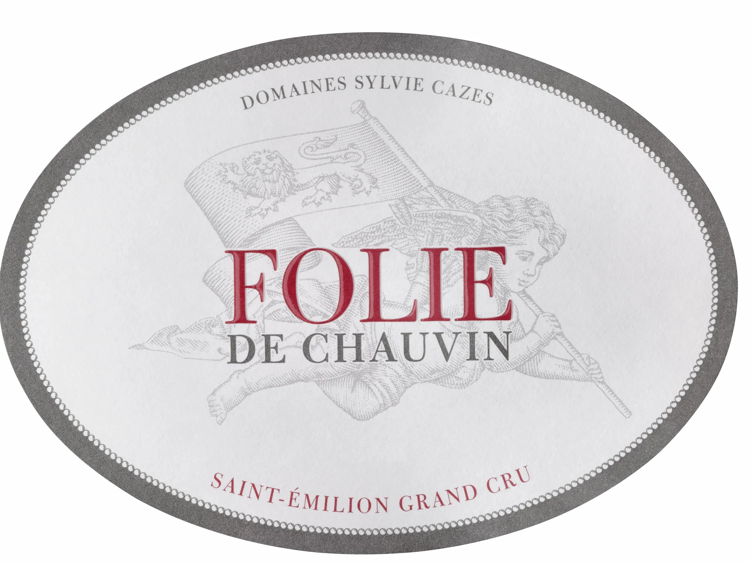 Folie de Chauvin - AOP Saint-Émilion Grand Cru - Vin Rouge - Millésime 2020-1 bouteille x 75cl