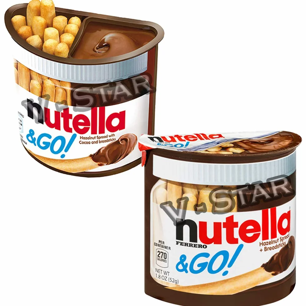 Boîte complète de NUTELLA Ferrero & GO Pâte à tartiner noisette & Bâtonnets de pain malté 12 x 48 g