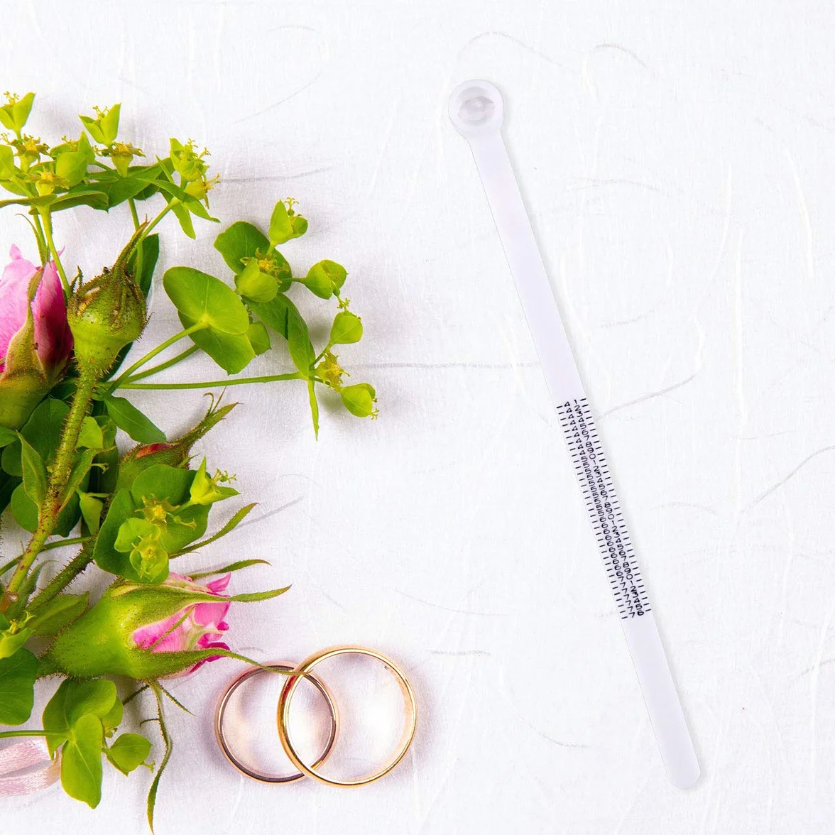 Meowoo Baguier Mesureur Mesure de Taille de Doigt avec Mandrin à Bague Outil Fiançailles Mariage Calibreur